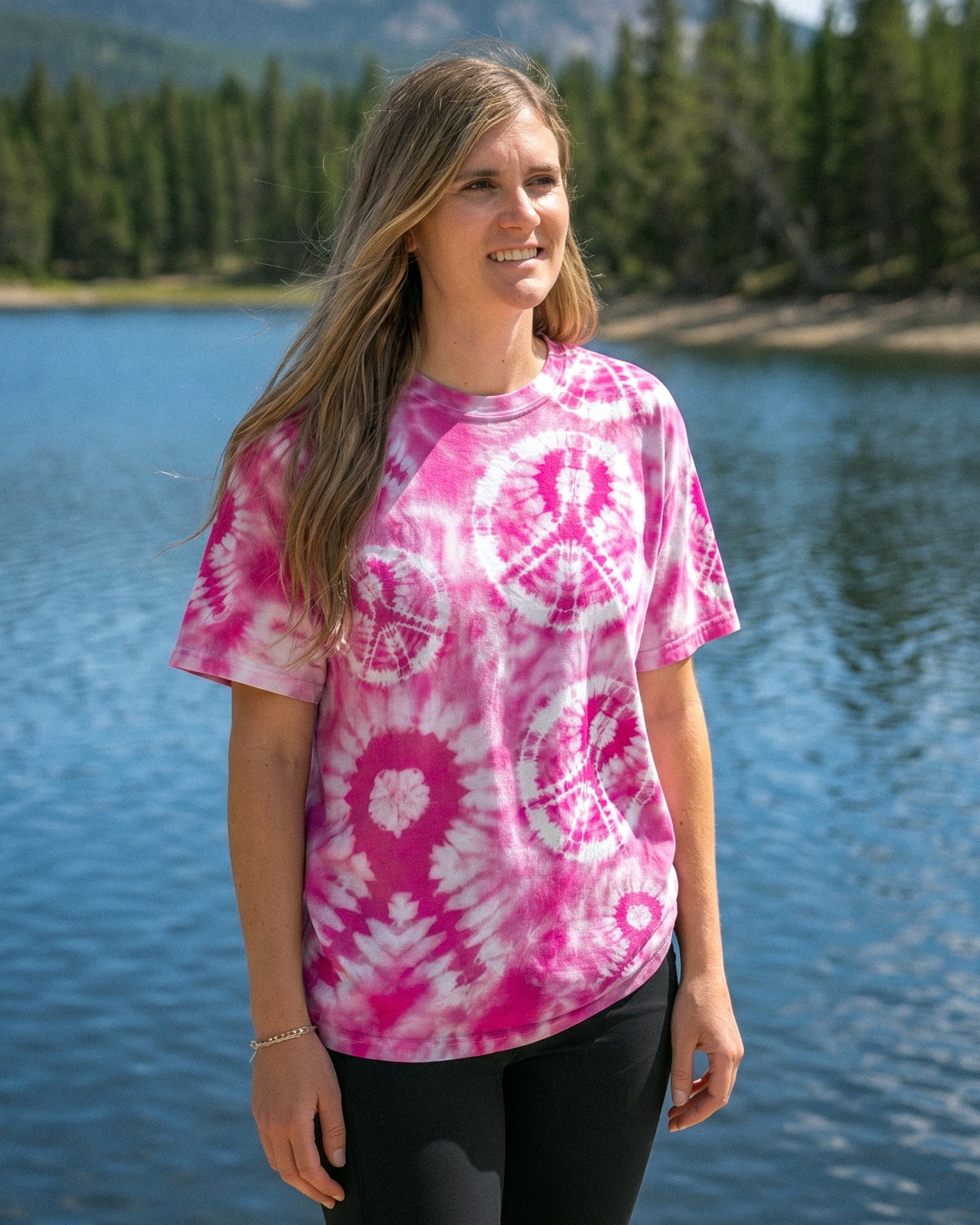 PINK PEACE SWIRL ALL OVER PRINT - RI1006261