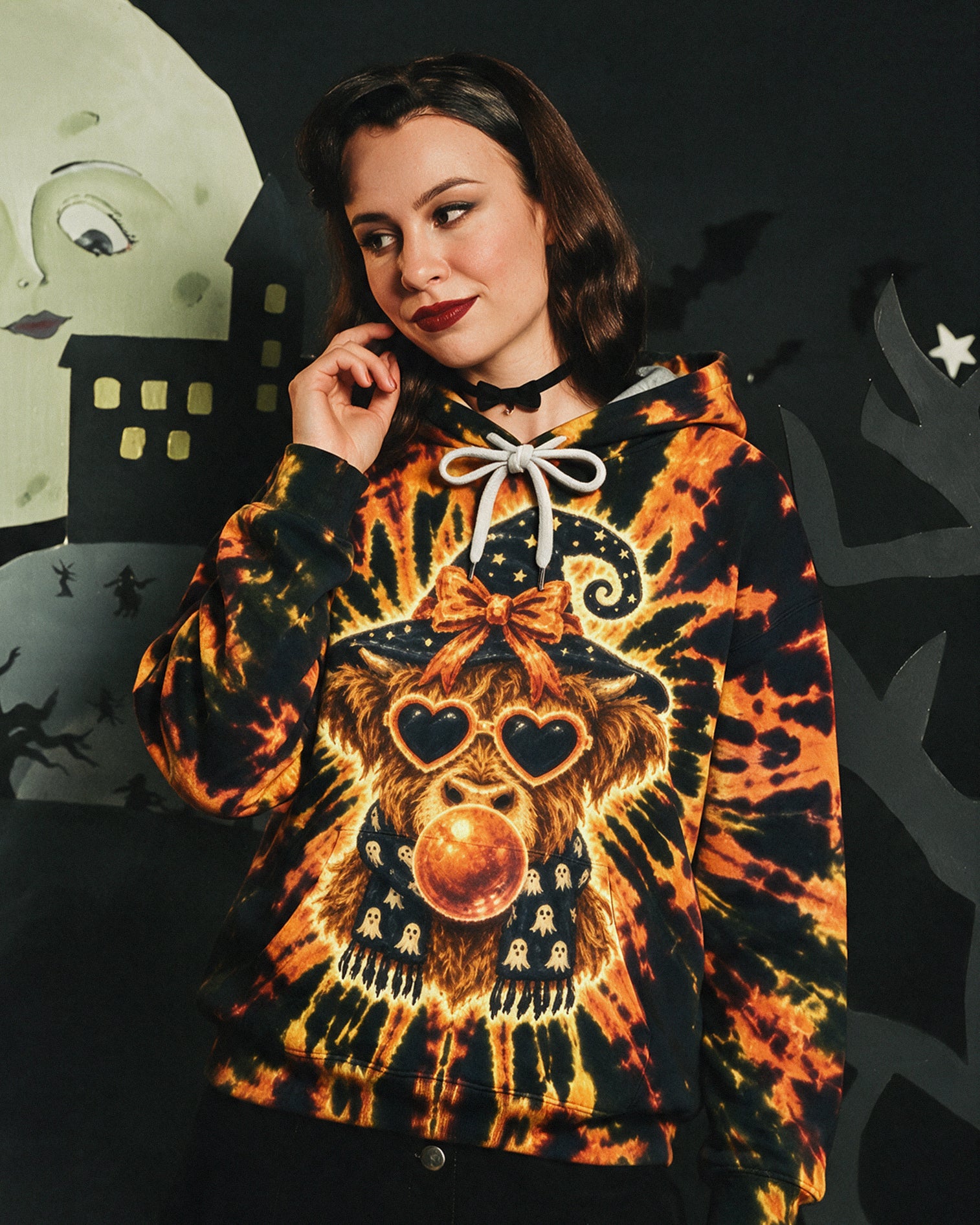 WITCHY HIGHLAND COW BUBBLEGUM ALL OVER PRINT – RI0807262