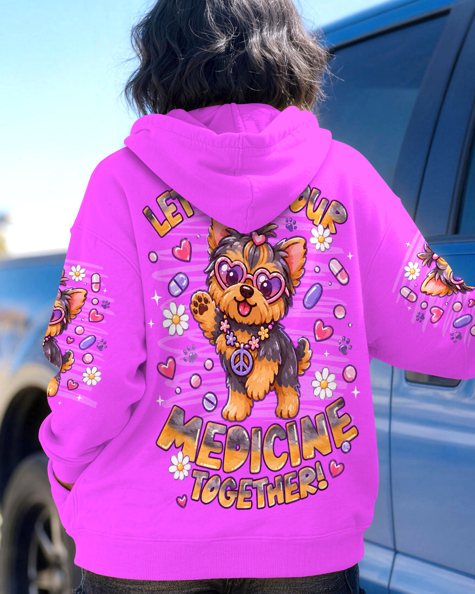LET'S TAKE OUR MEDICINE YORKIE DOG ALL OVER PRINT - TLNT0907262