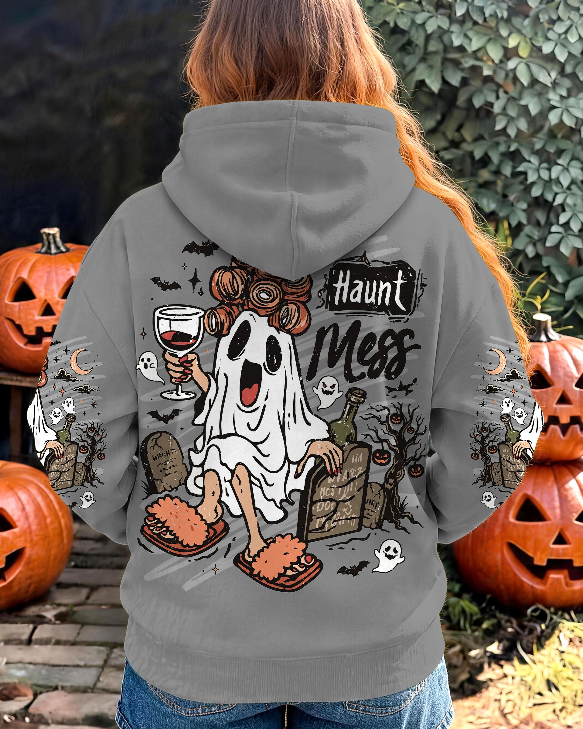 HAUNT MESS SPOOKY BOO HALLOWEEN ALL OVER PRINT  - TLNT1707263