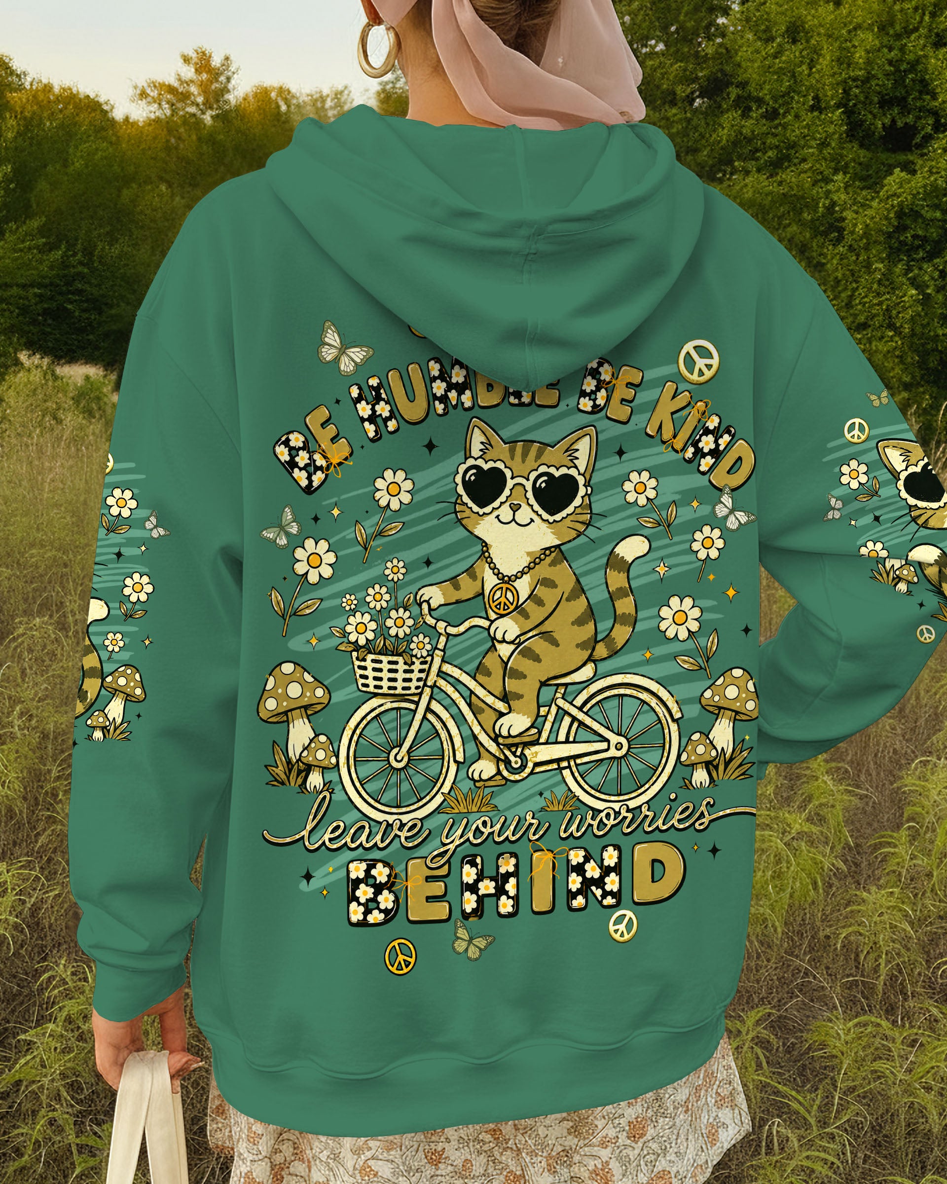 BE HUMBLE BE KIND CAT ALL OVER PRINT - TLNT1407261