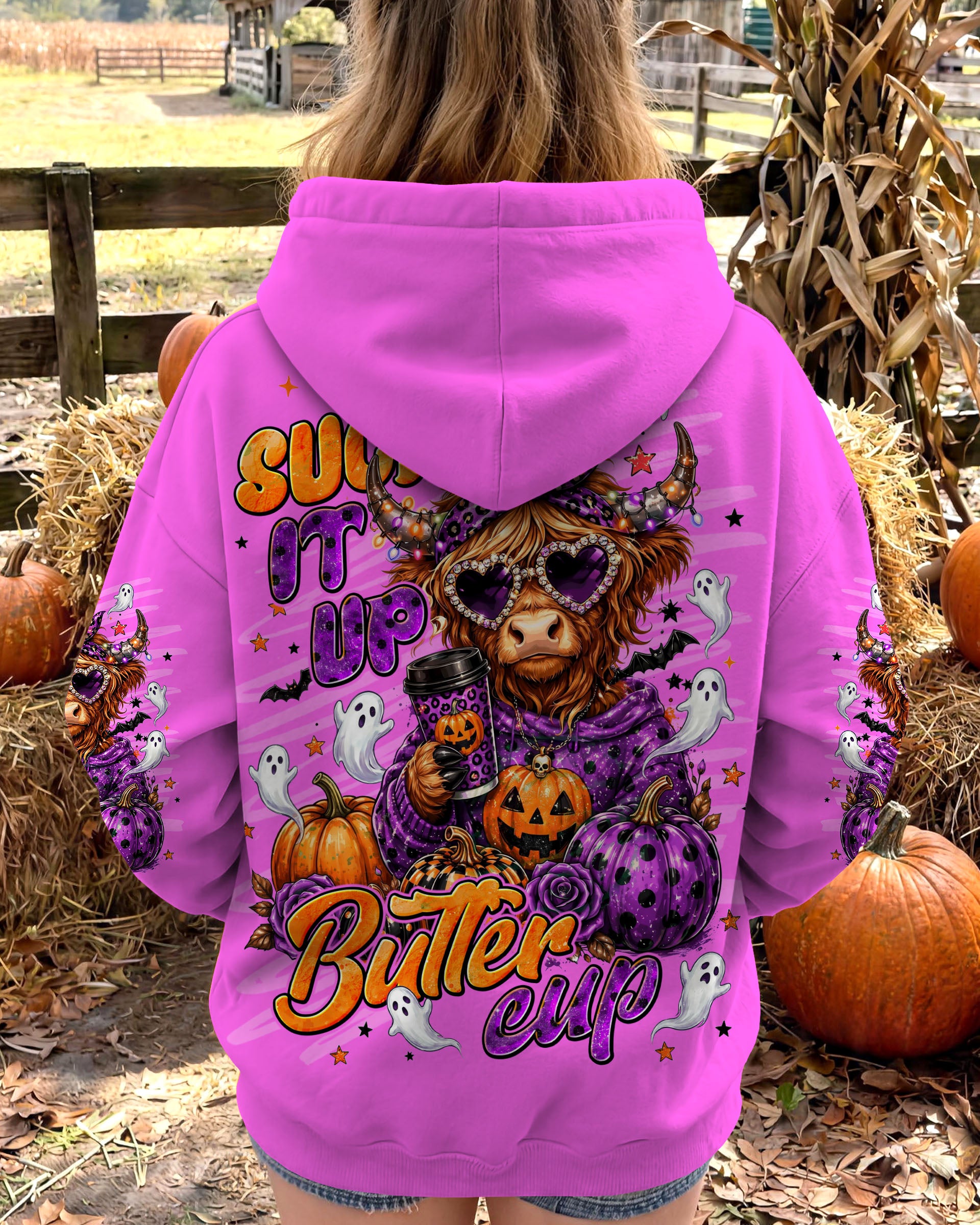 SUCK IT UP BUTTERCUP HIGHLAND COW HALLOWEEN ALL OVER PRINT  - TLNT2207261