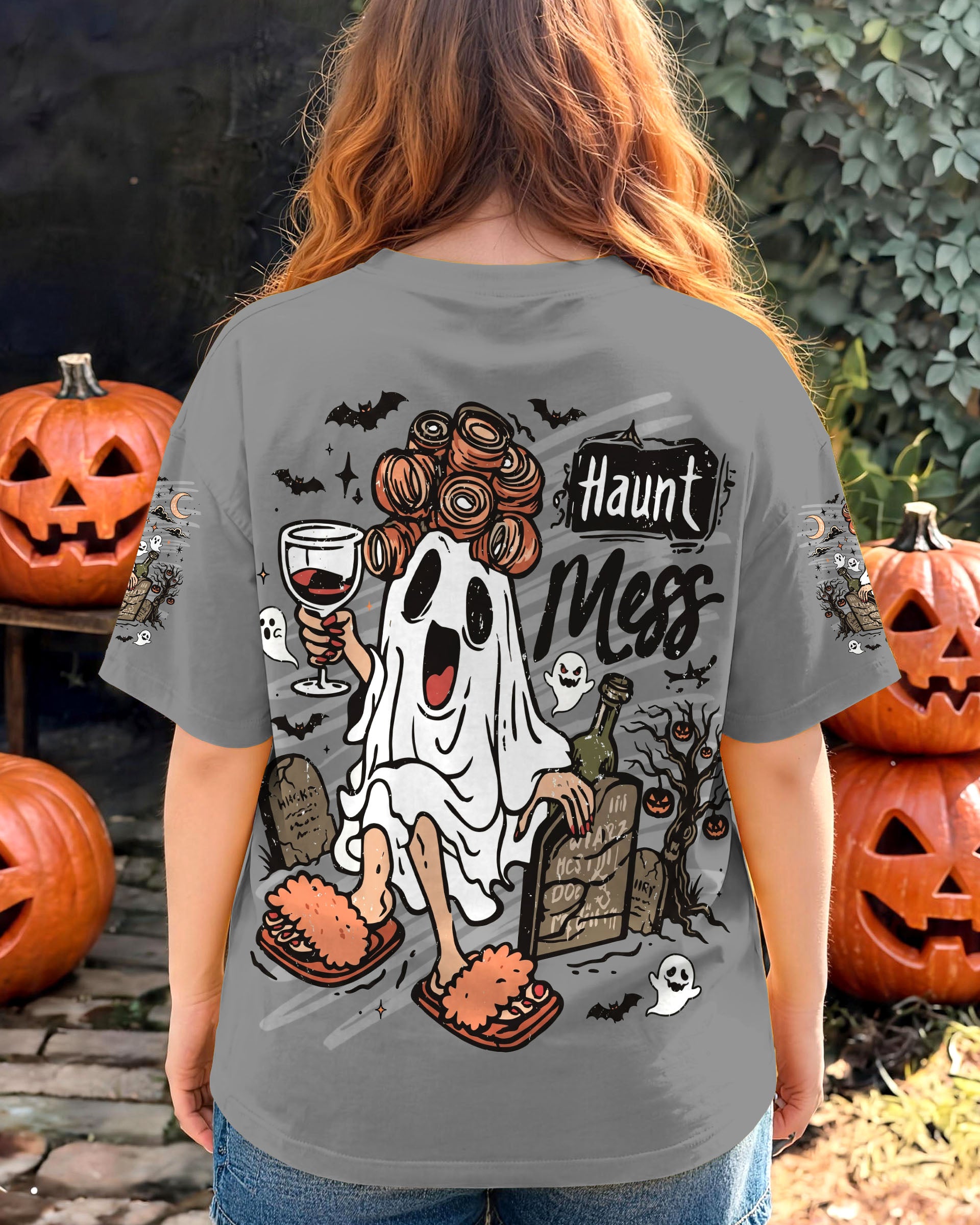 HAUNT MESS SPOOKY BOO HALLOWEEN ALL OVER PRINT  - TLNT1707263