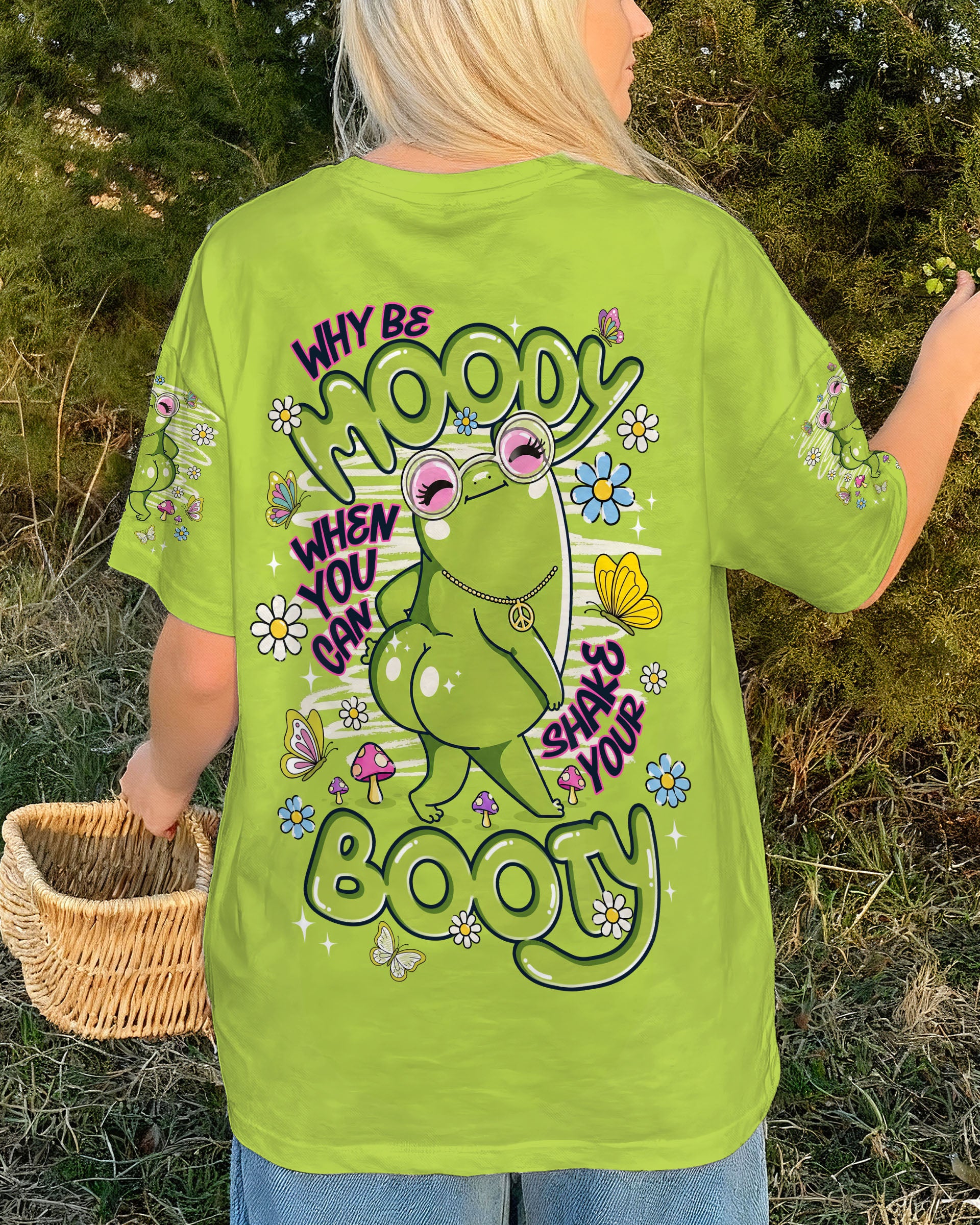 WHY BE MOODY FROG ALL OVER PRINT - TLNT1206263