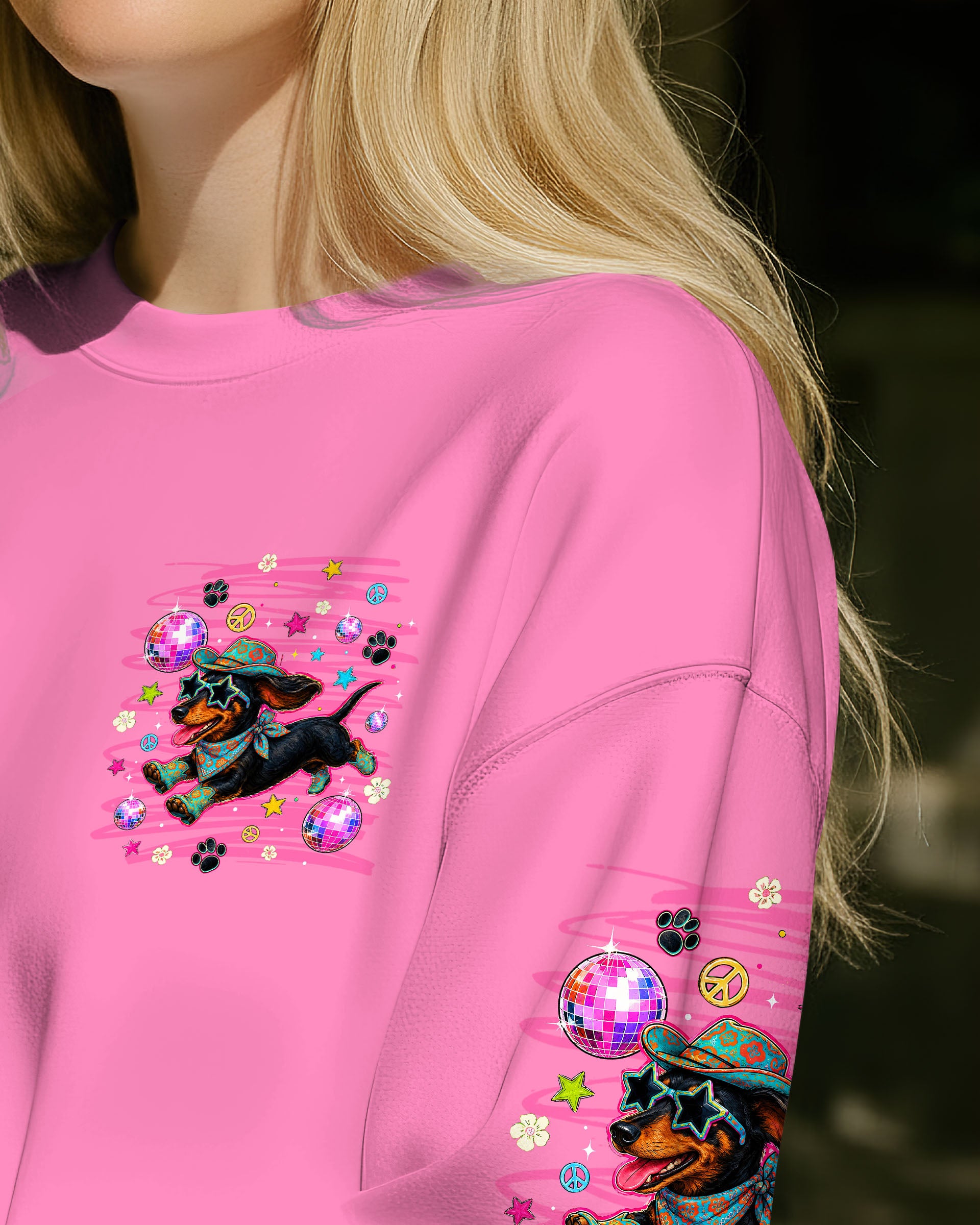 LET'S GO GIRLS DACHSHUND DOG ALL OVER PRINT - TLNT1906262