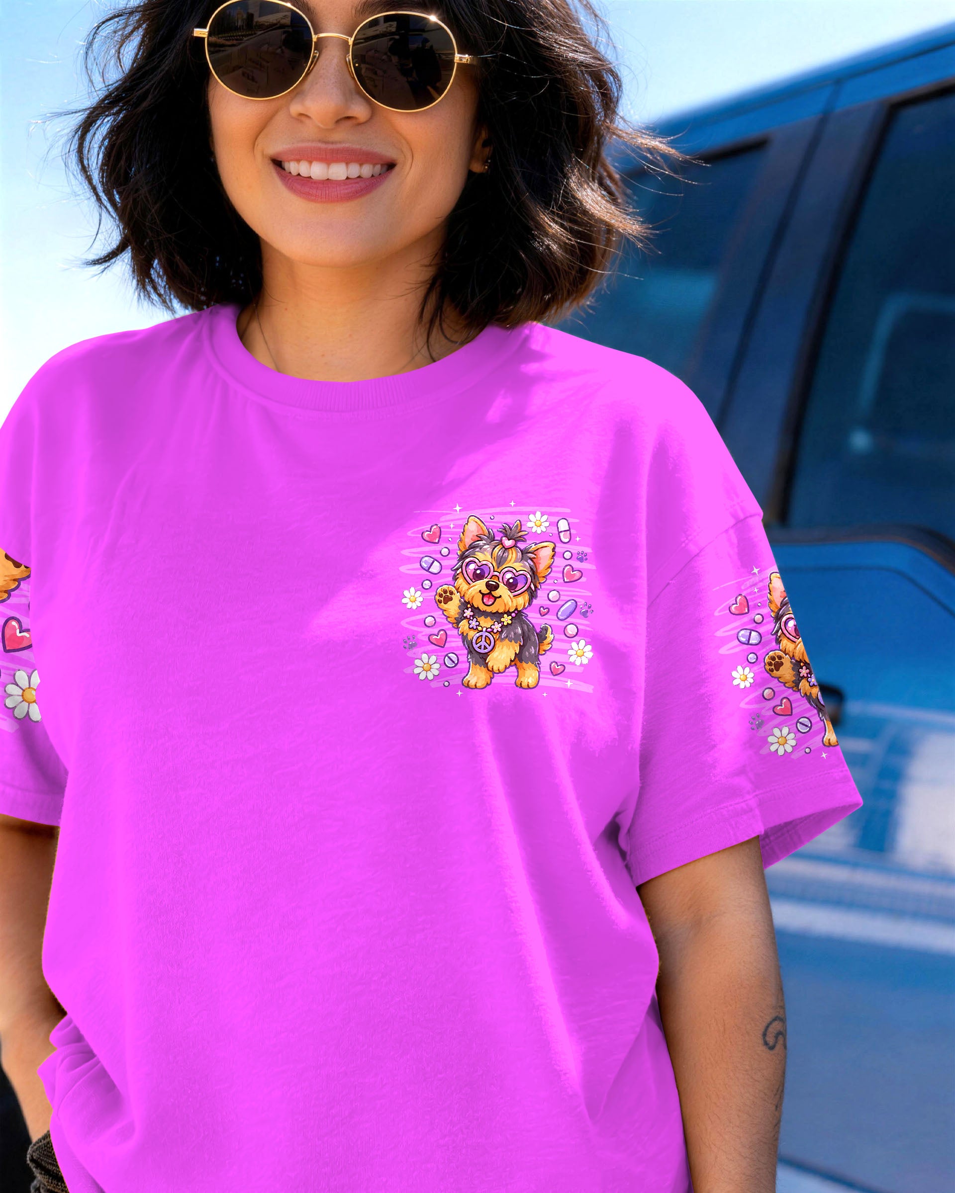 LET'S TAKE OUR MEDICINE YORKIE DOG ALL OVER PRINT - TLNT0907262