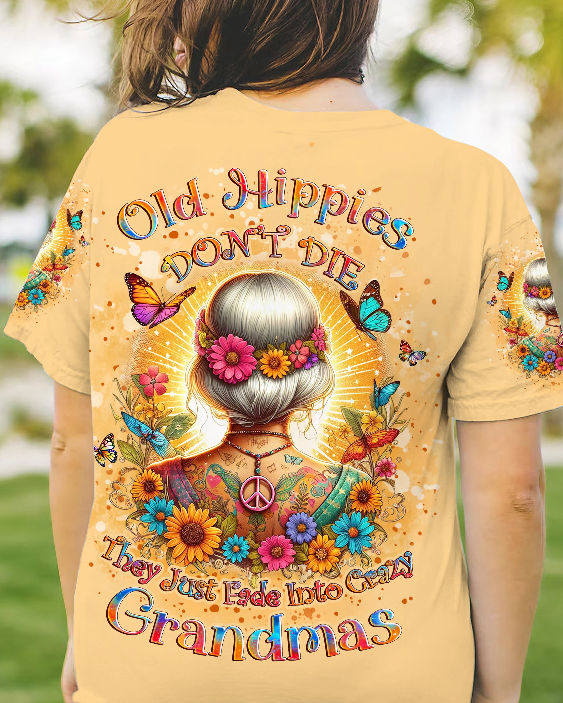 OLD HIPPIES DON'T DIE HIPPIE GRANDMAS ALL OVER PRINT - YHKD0706243
