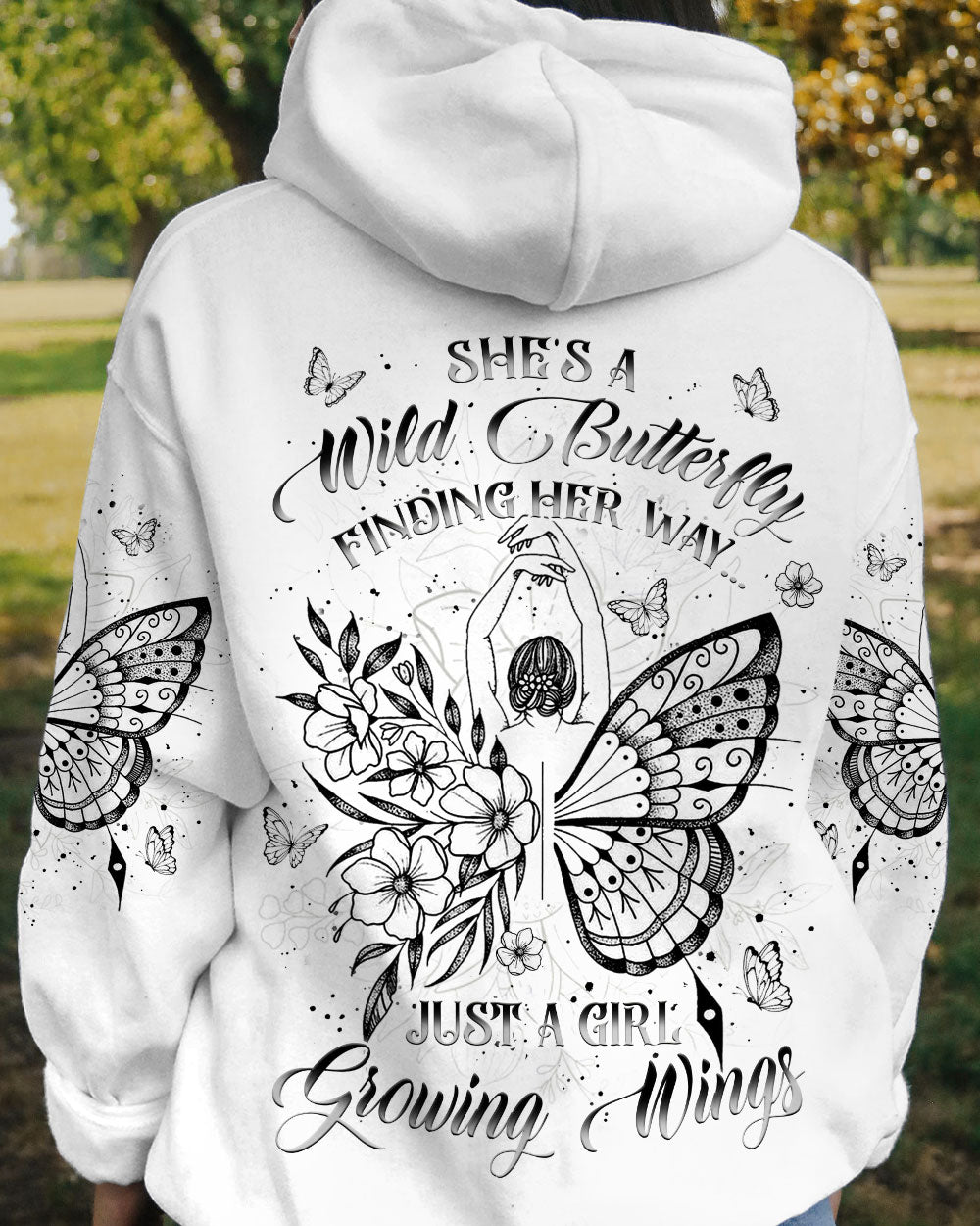 SHE'S A WILD BUTTERFLY ALL OVER PRINT - YHKD2803243