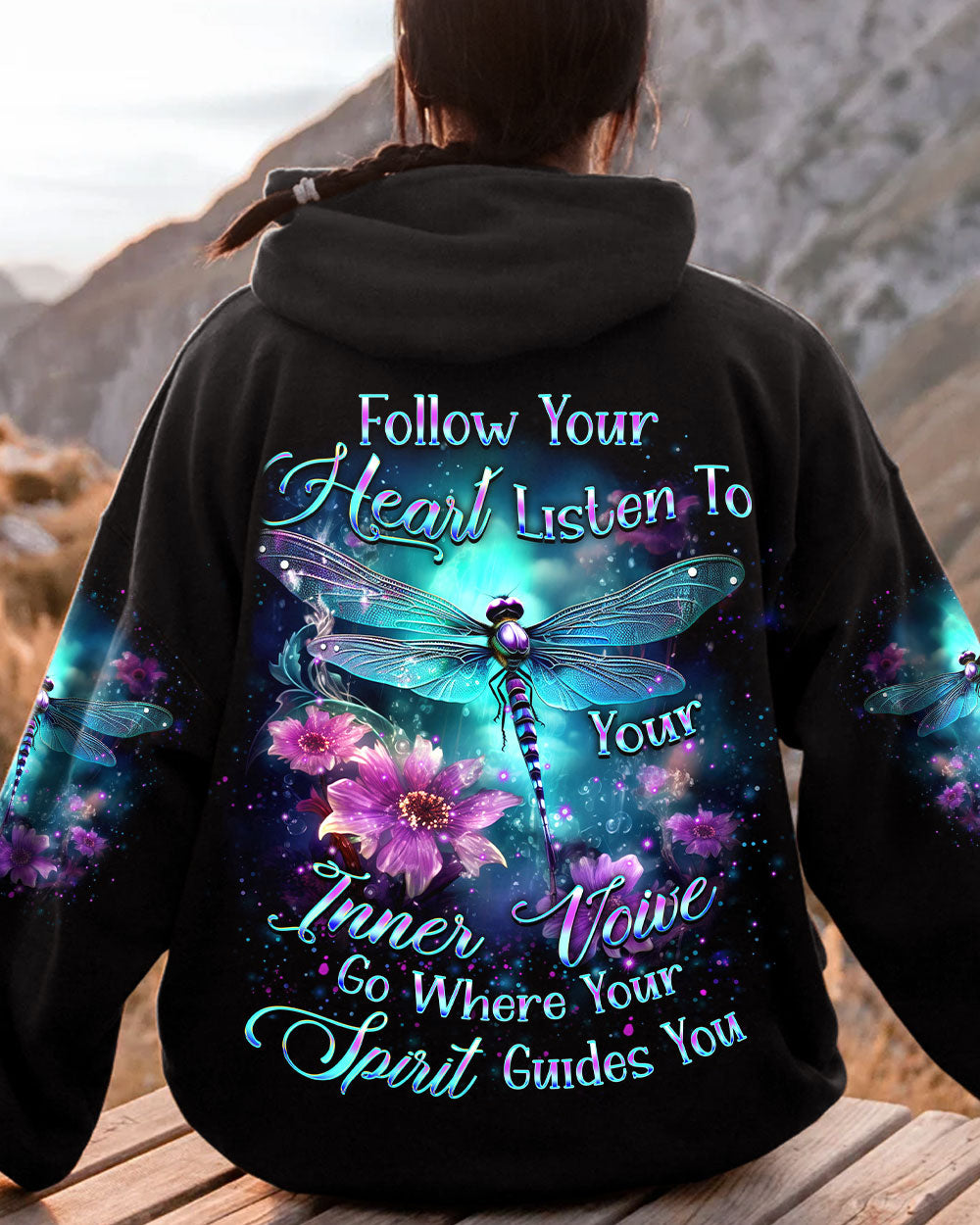 GO WHERE YOUR SPIRIT GUIDES YOU DRAGONFLY ALL OVER PRINT - YHKD0501243
