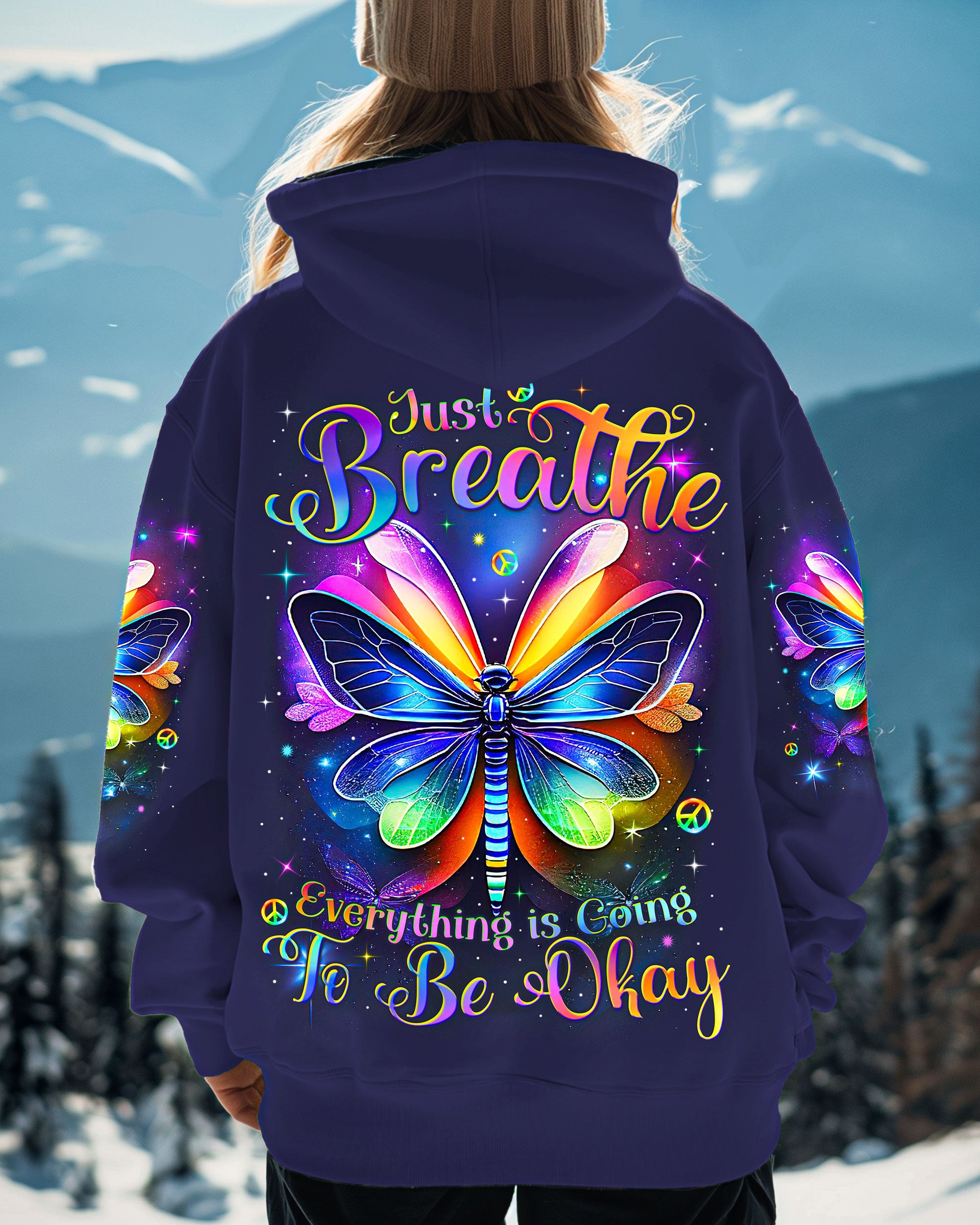 JUST BREATHE DRAGONFLY ALL OVER PRINT - TYTM1210243