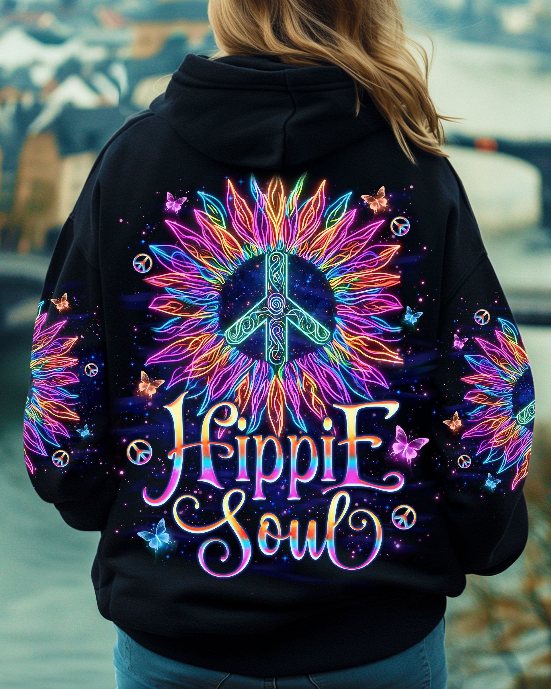 HIPPIE SOUL SUNFLOWER NEON ALL OVER PRINT - TLNO0911242