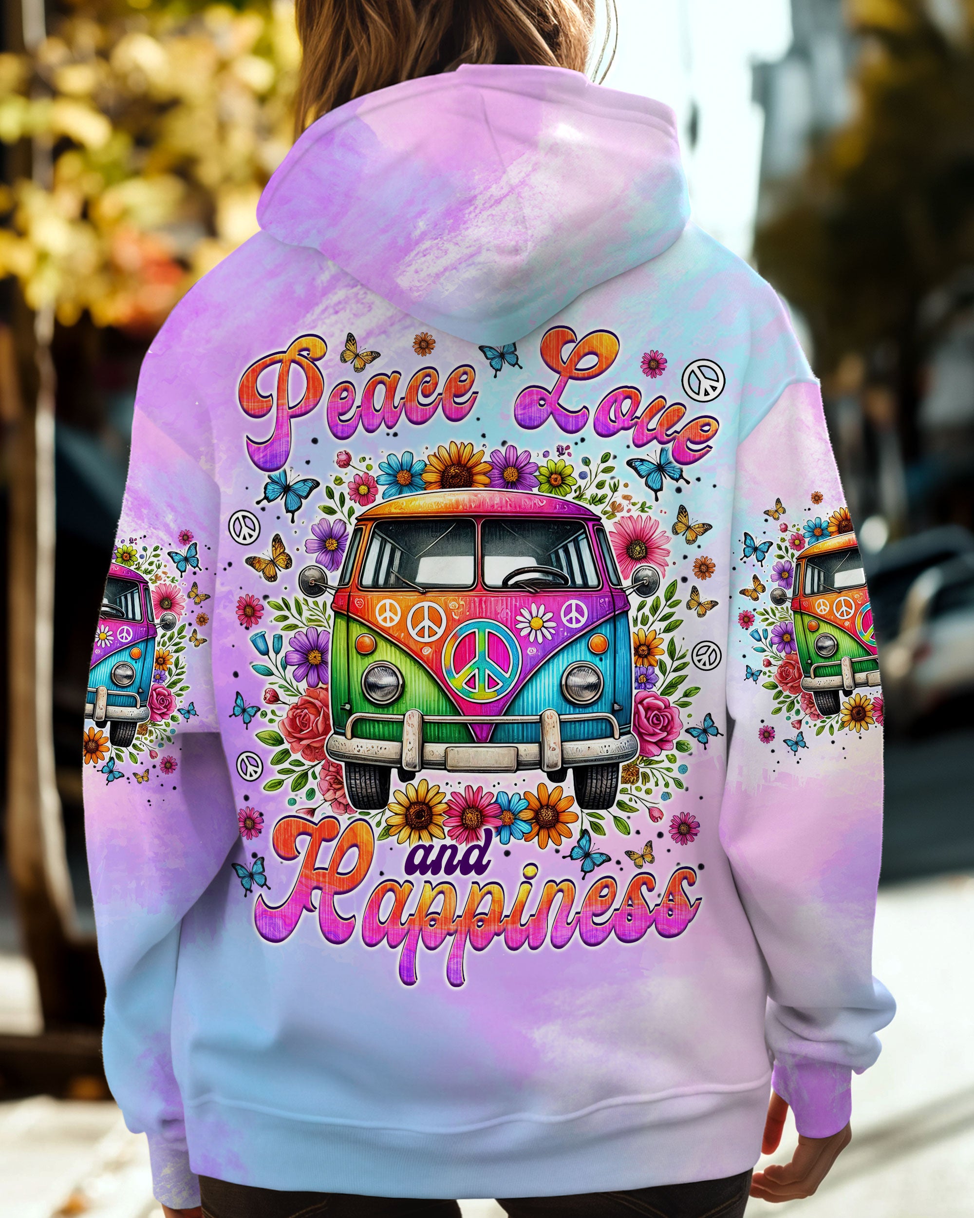PEACE LOVE AND HAPPINESS ALL OVER PRINT - TYTM3009243