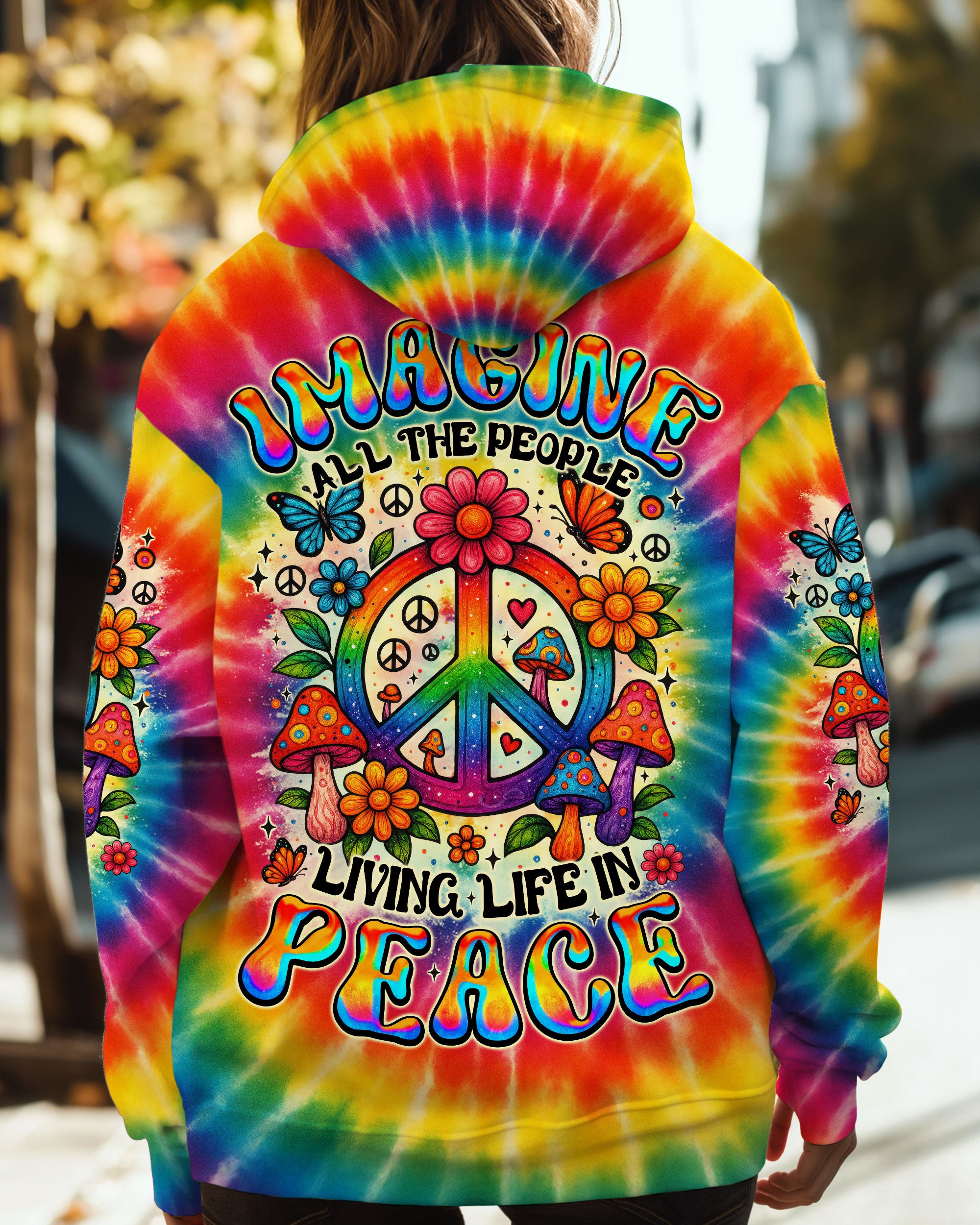 IMAGINE ALL THE PEOPLE LIVING LIFE IN PEACE TIE DYE ALL OVER PRINT - TYTM2306252