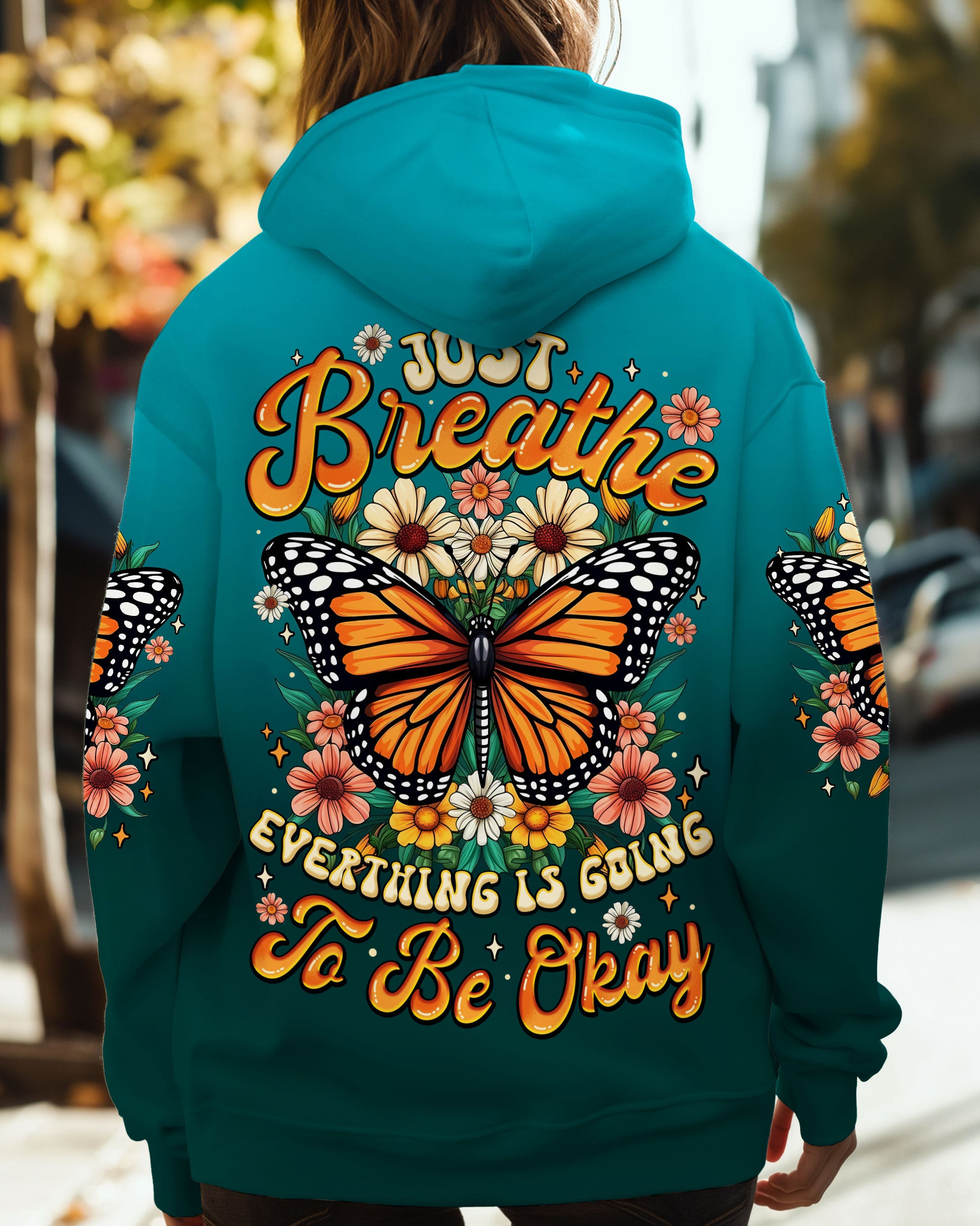 JUST BREATHE BUTTERFLY ALL OVER PRINT - TYTM0707251
