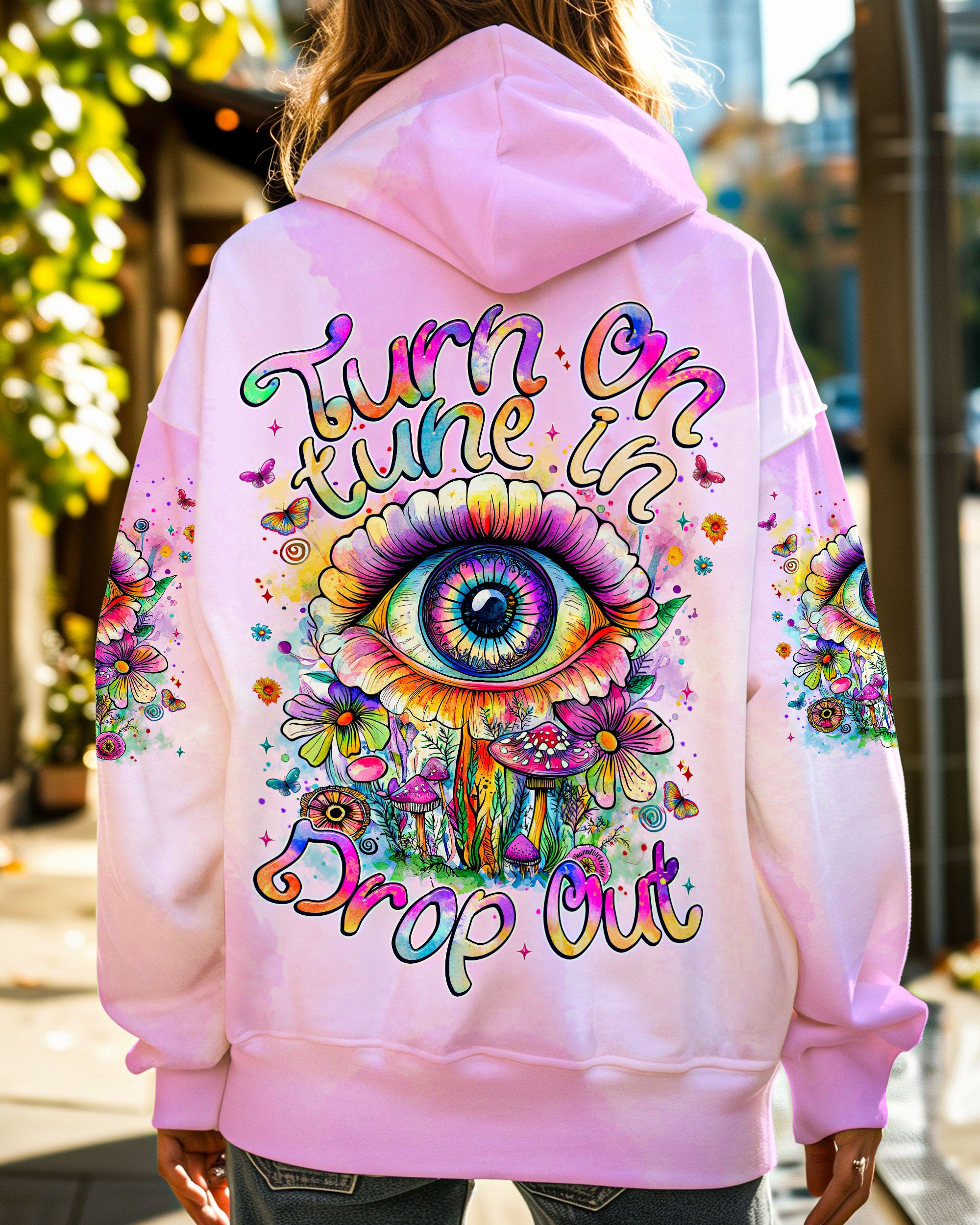 TURN ON TUNE IN DROP OUT ALL OVER PRINT - TYTM2309243