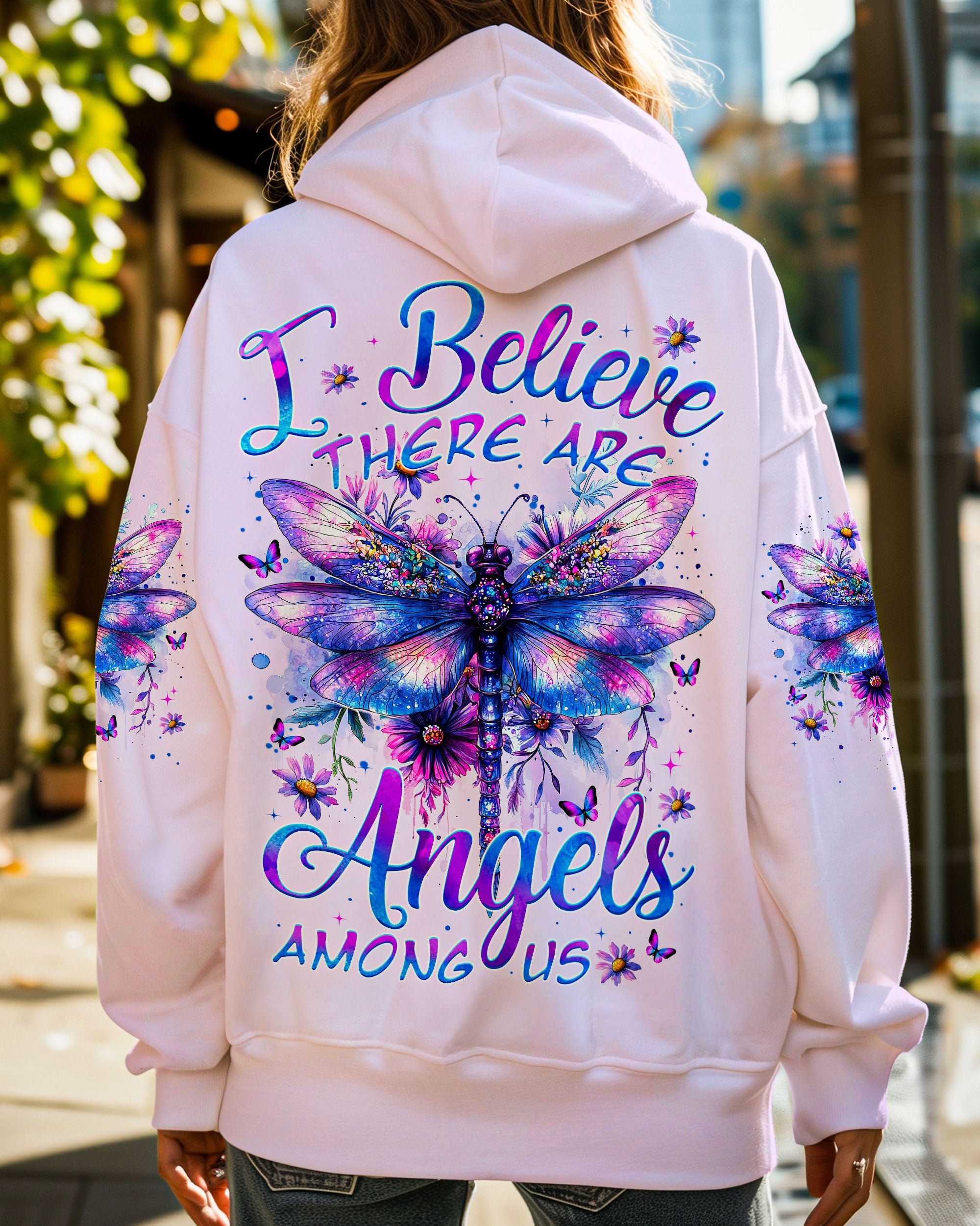 I BELIEVE THERE ARE ANGELS AMONG US DRAGONFLY ALL OVER PRINT - TYTM2009243