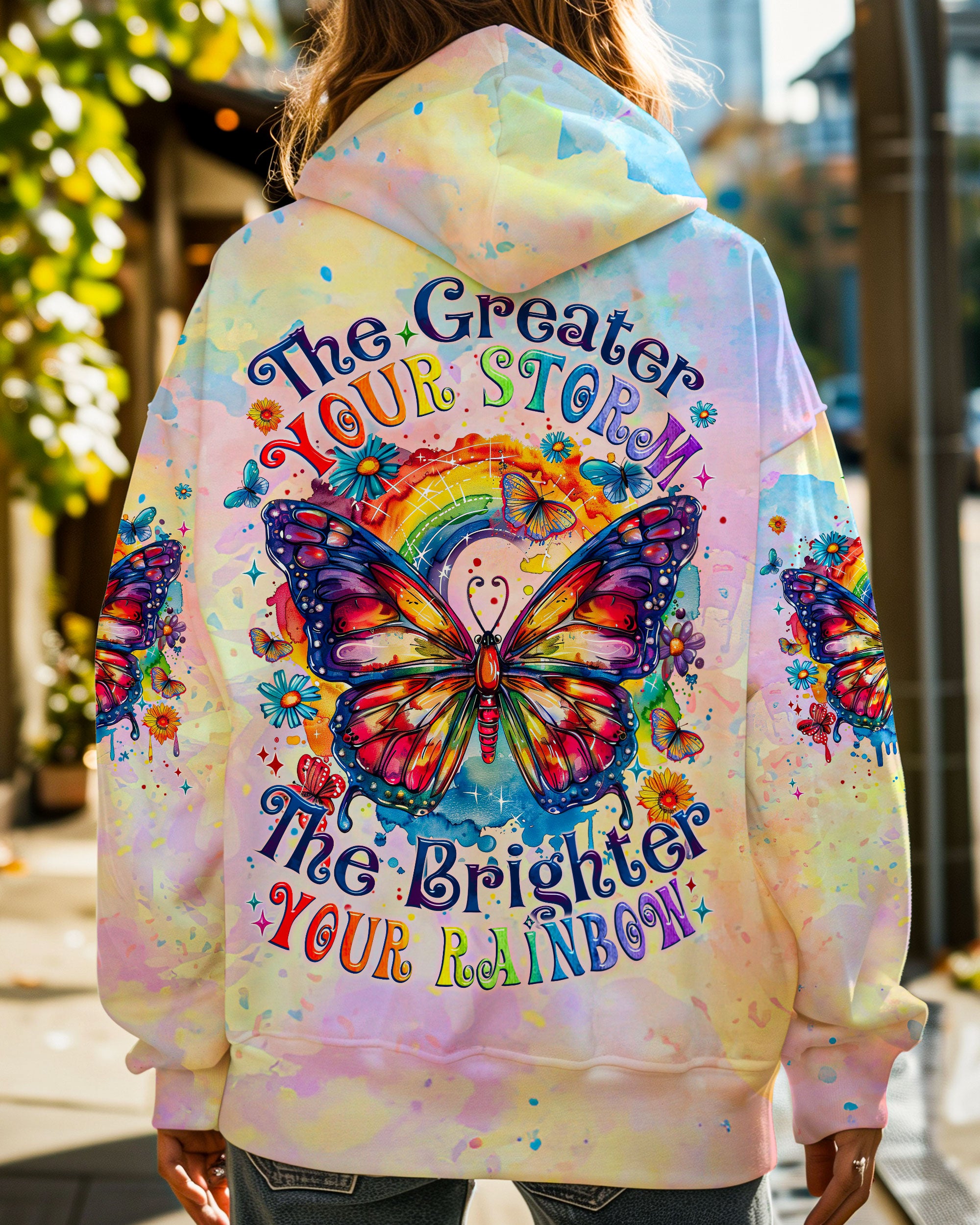 THE BRIGHTER YOUR RAINBOW BUTTERFLY ALL OVER PRINT - TYTM1309243