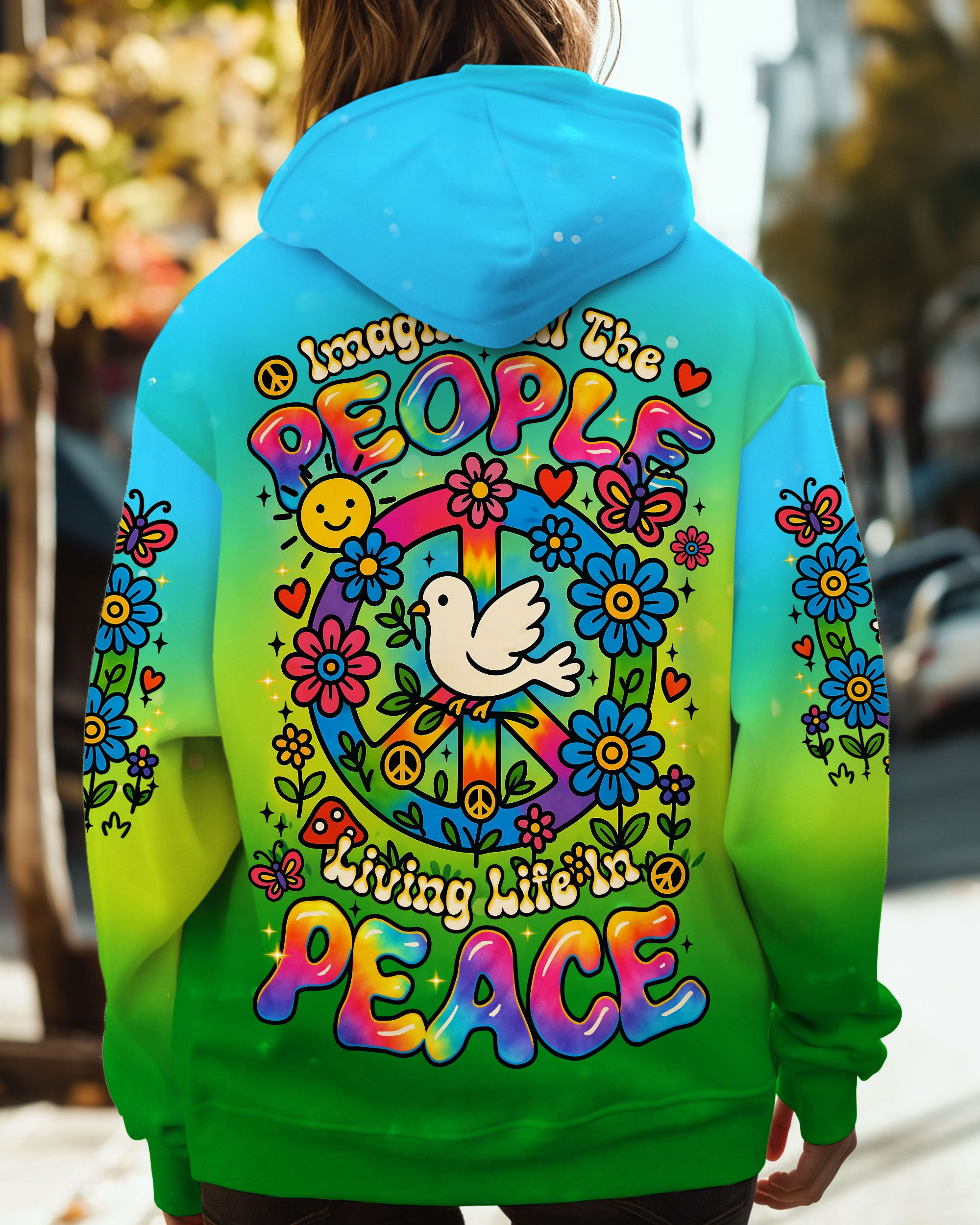 IMAGINE ALL THE PEOPLE LIVING LIFE IN PEACE TIE DYE ALL OVER PRINT - TYTM1407251