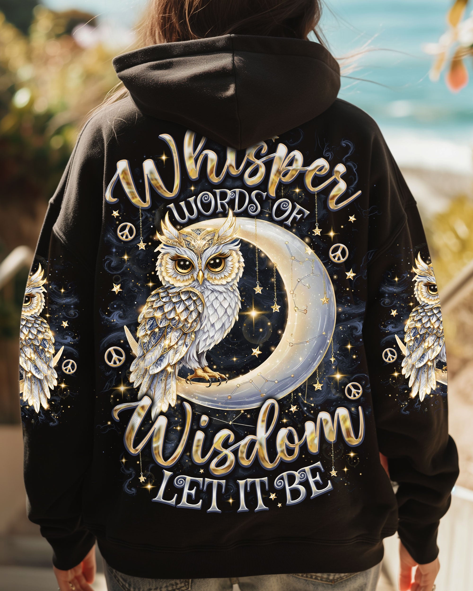 WHISPER WORDS OF WISDOM LET IT BE OWL MOON ALL OVER PRINT  - TLNO0509252