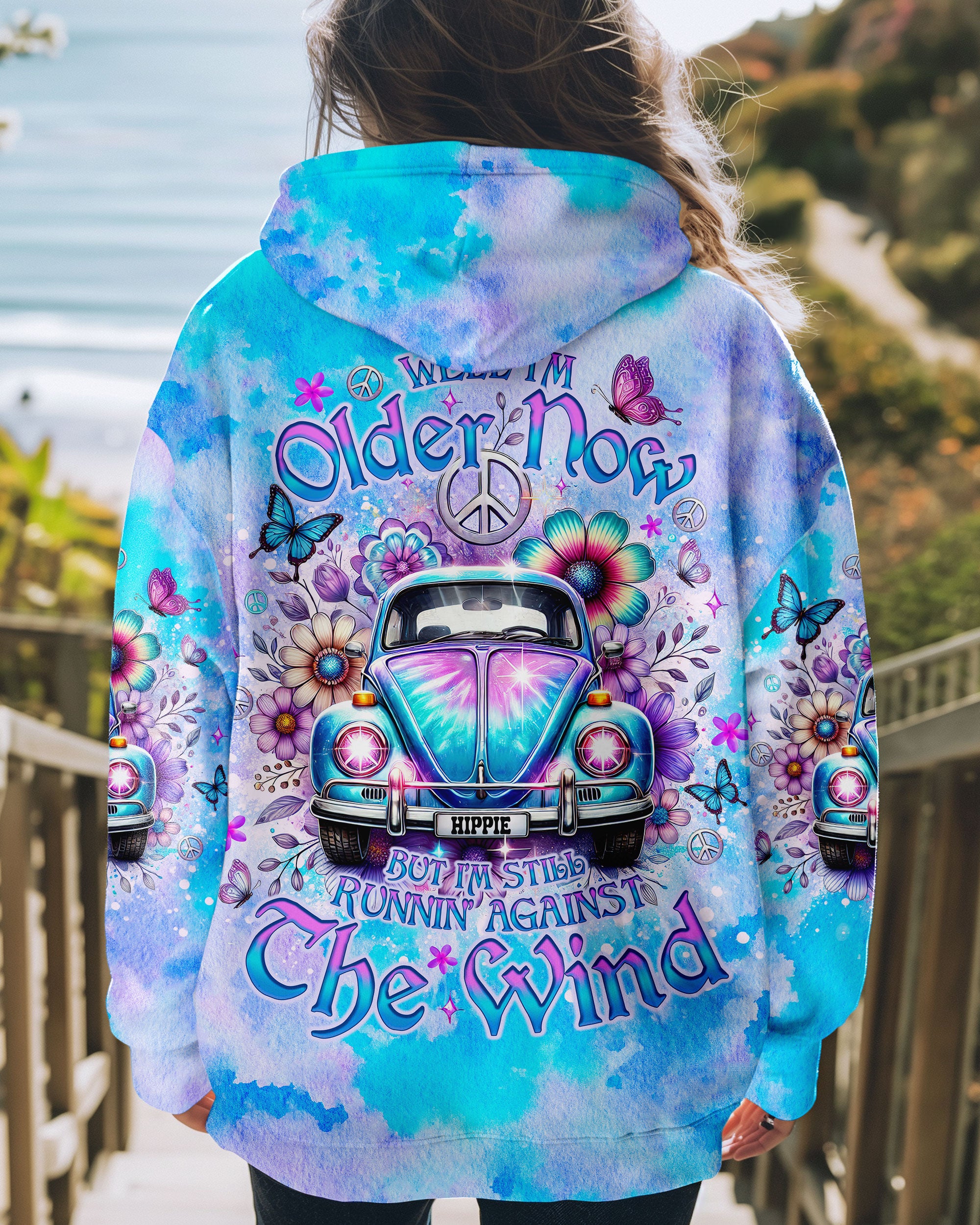 RUNNING AGAINST THE WIND TIE DYE CAR ALL OVER PRINT - TLNO0912243