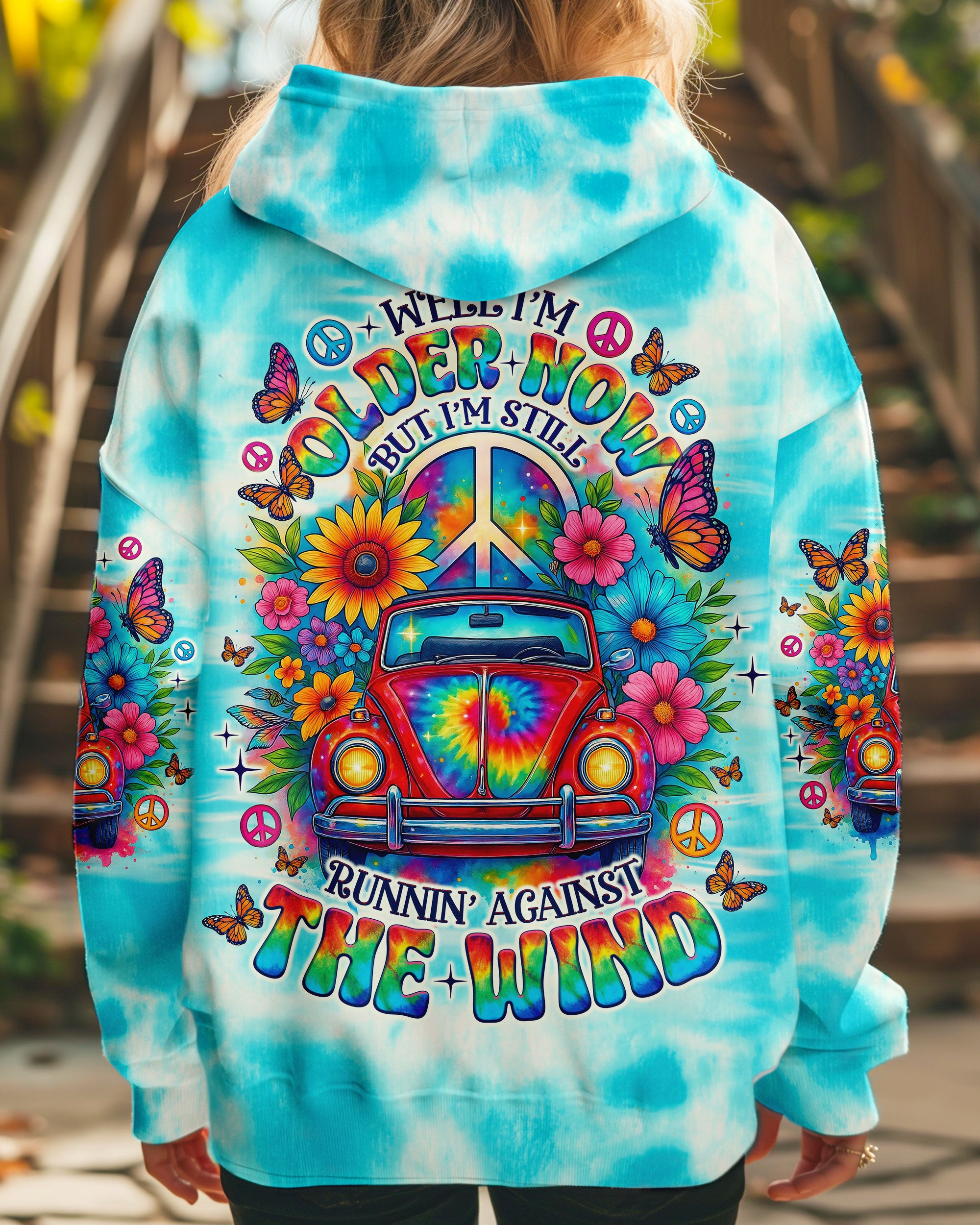 RUNNING AGAINST THE WIND CAR TIE DYE ALL OVER PRINT - TLNO3005251