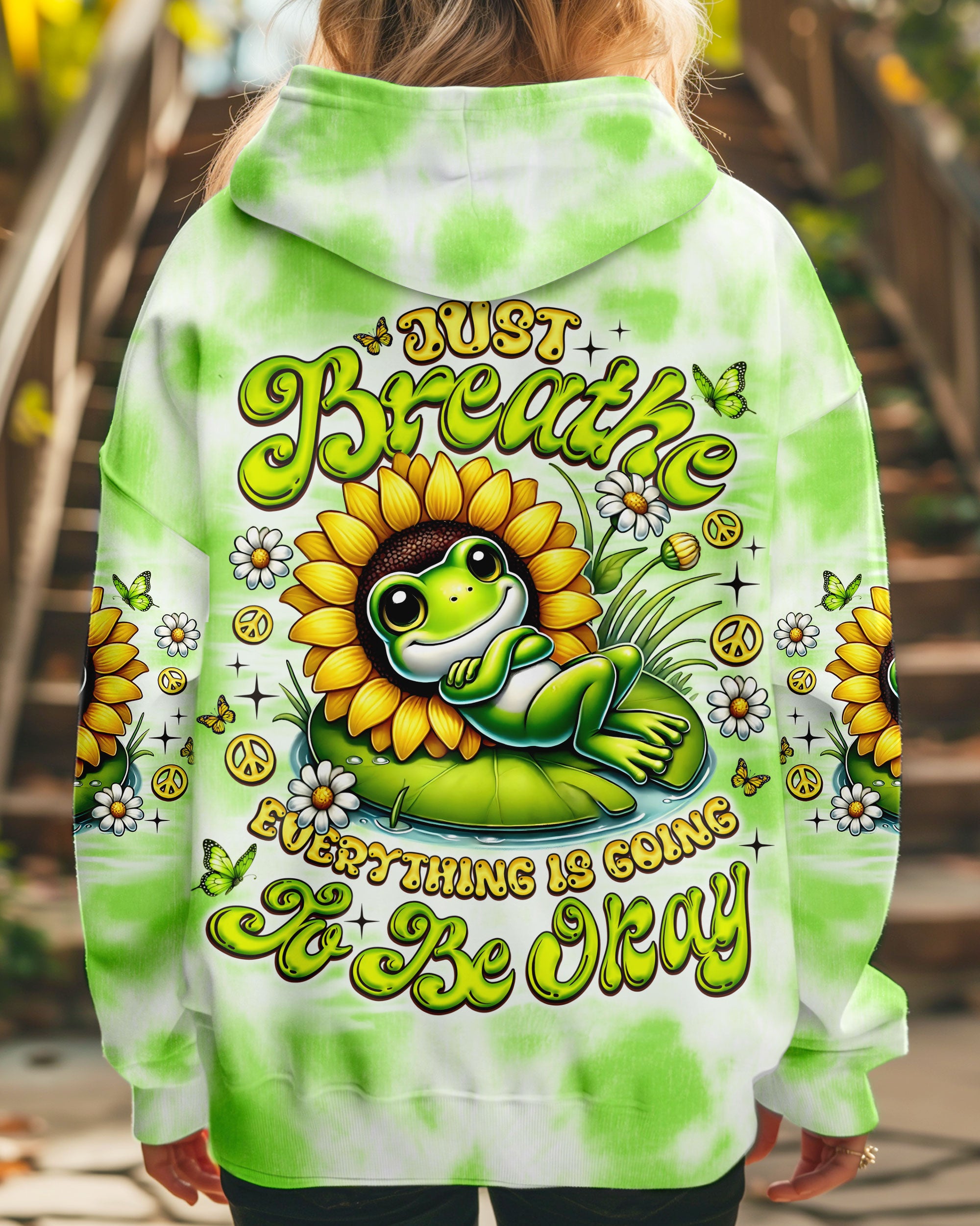 JUST BREATHE FROG ALL OVER PRINT - TLNO2006252