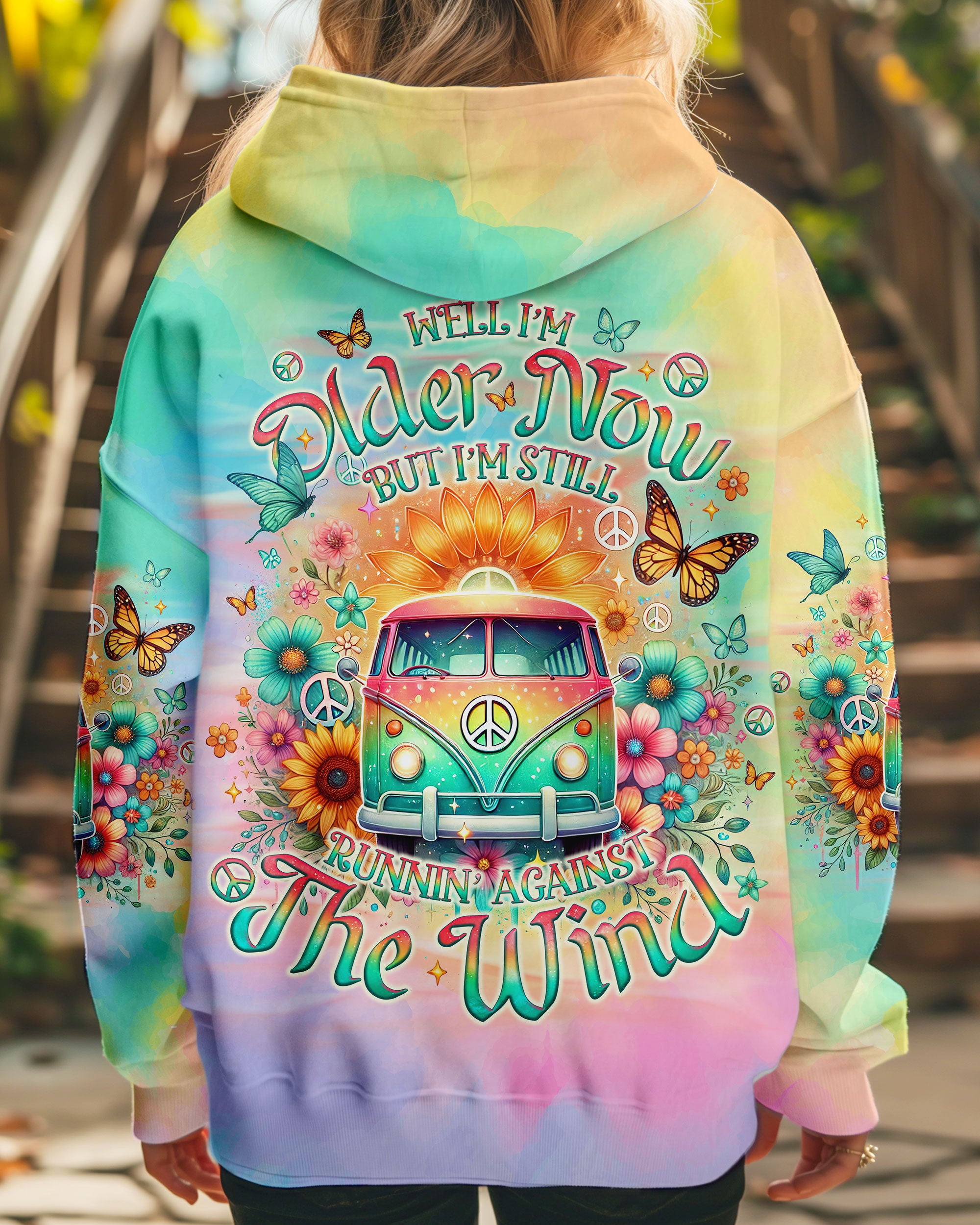 RUNNING AGAINST THE WIND CAR TIE DYE ALL OVER PRINT - TLNO2512245