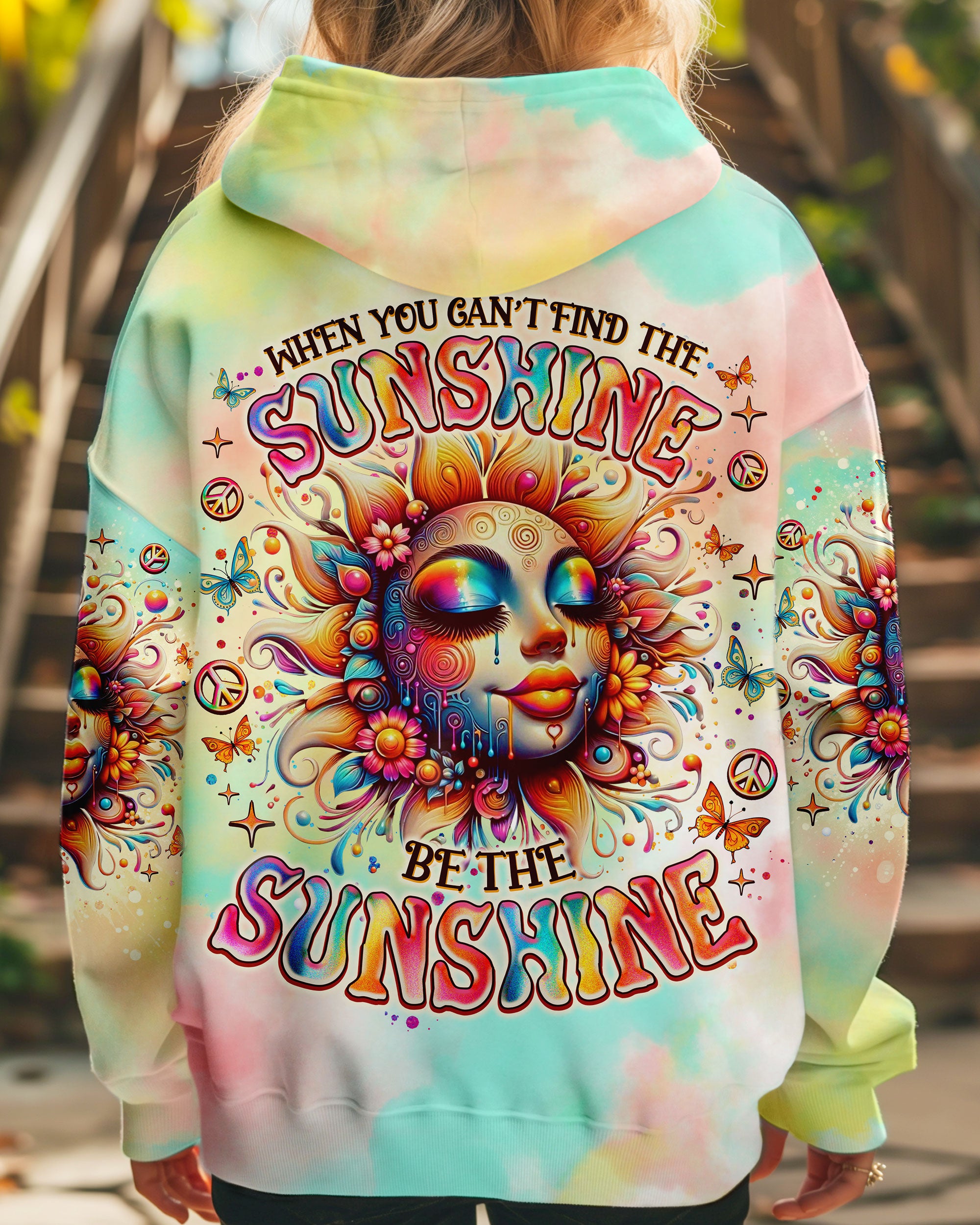 BE THE SUNSHINE SUNFLOWER TIE DYE ALL OVER PRINT  - TLNO2211244