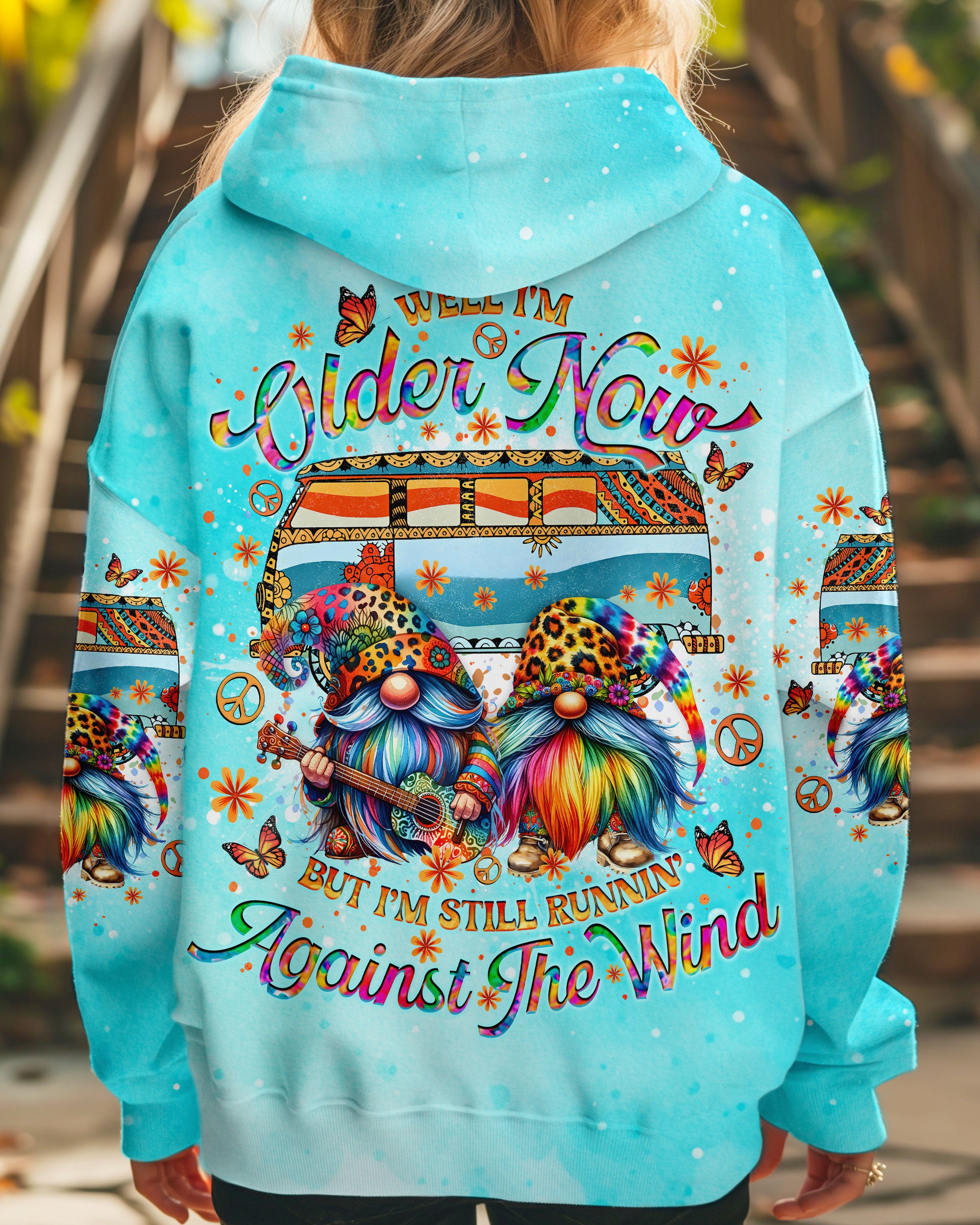 RUNNING AGAINST THE WIND GNOME ALL OVER PRINT - TLNO1911241