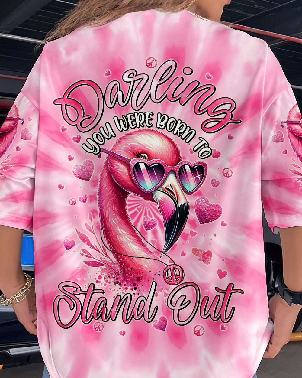 DARLING YOU WERE BORN TO STAND OUT FLAMINGO ALL OVER PRINT - TYTM2305242