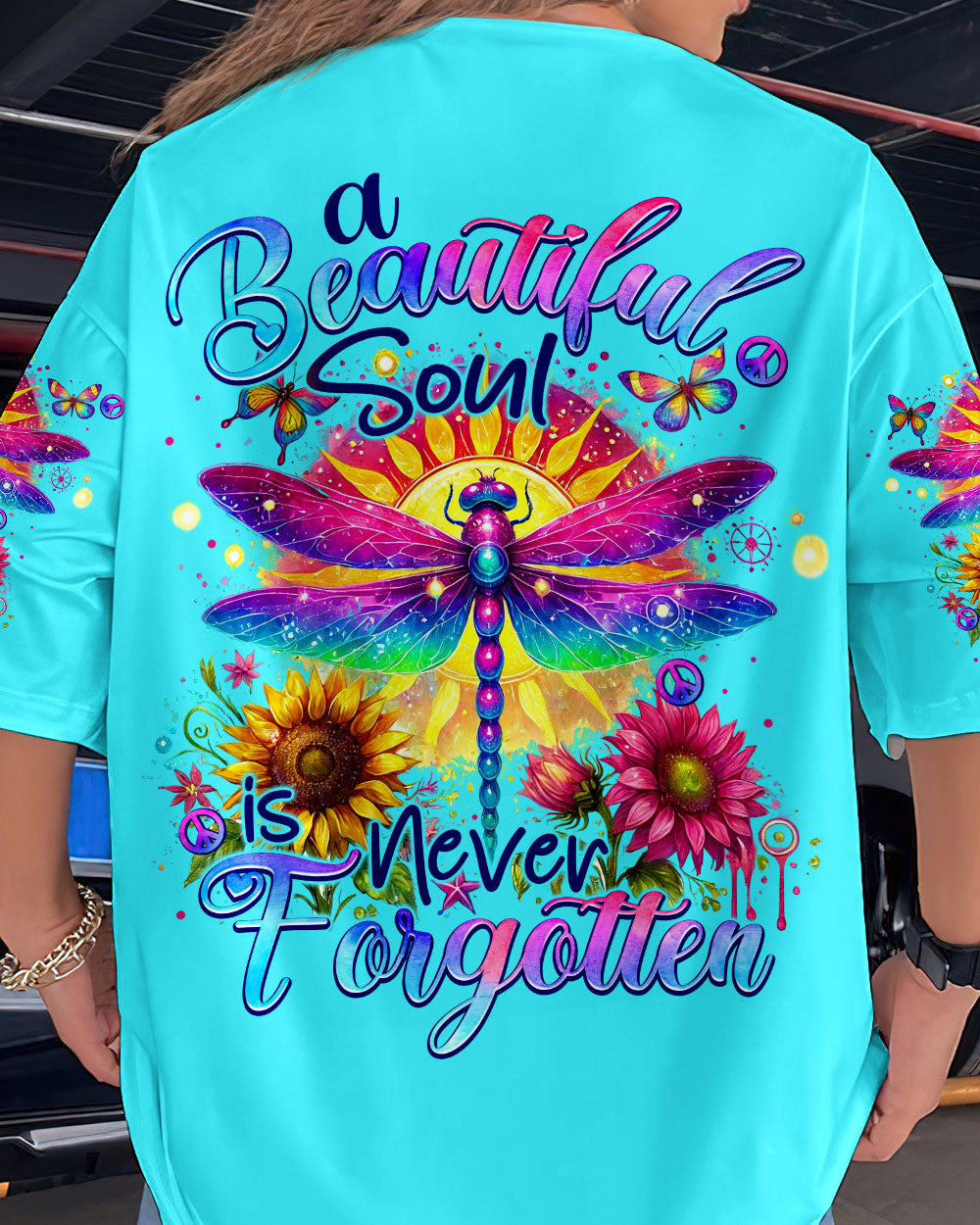 A BEAUTIFUL SOUL IS NEVER FORGOTTEN DRAGONFLY ALL OVER PRINT - TYTM1307241