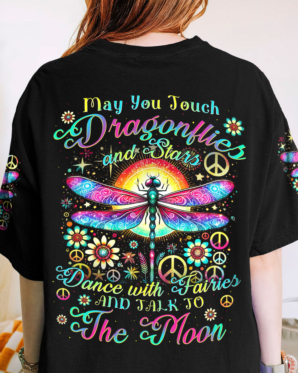 MAY YOU TOUCH DRAGONFLIES AND STARS ALL OVER PRINT - TYTM0807244