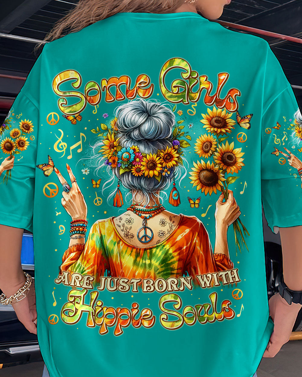SOME GIRLS ARE JUST BORN WITH HIPPIE SOULS ALL OVER PRINT - TYTM0805242
