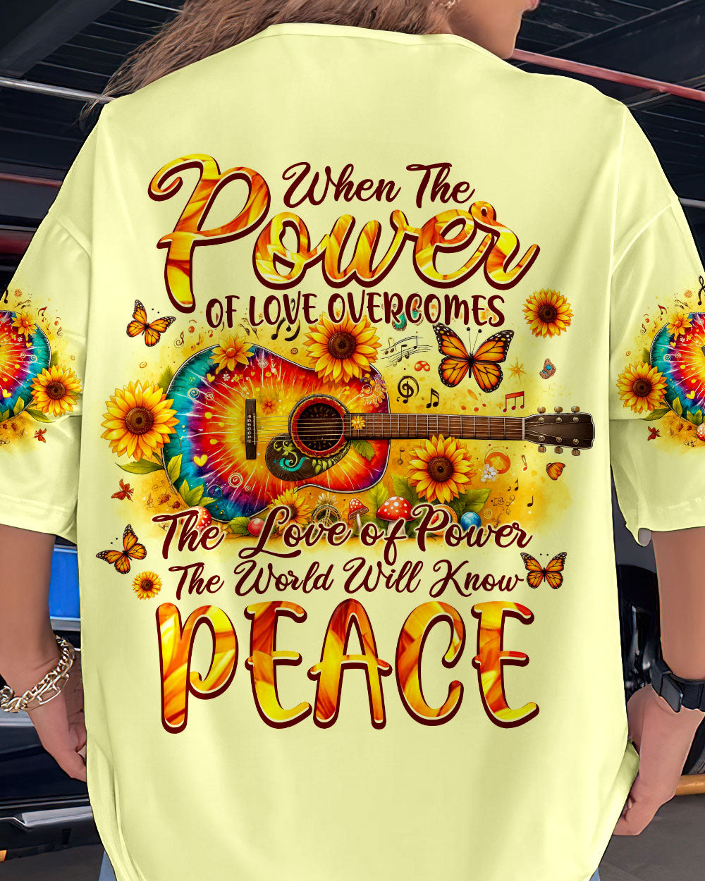 THE WORLD WILL KNOW PEACE GUITAR ALL OVER PRINT - TYTM1405241
