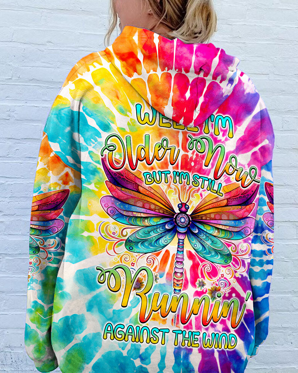 RUNNING AGAINST THE WIND DRAGONFLY TIE DYE ALL OVER PRINT - TYTM0108232