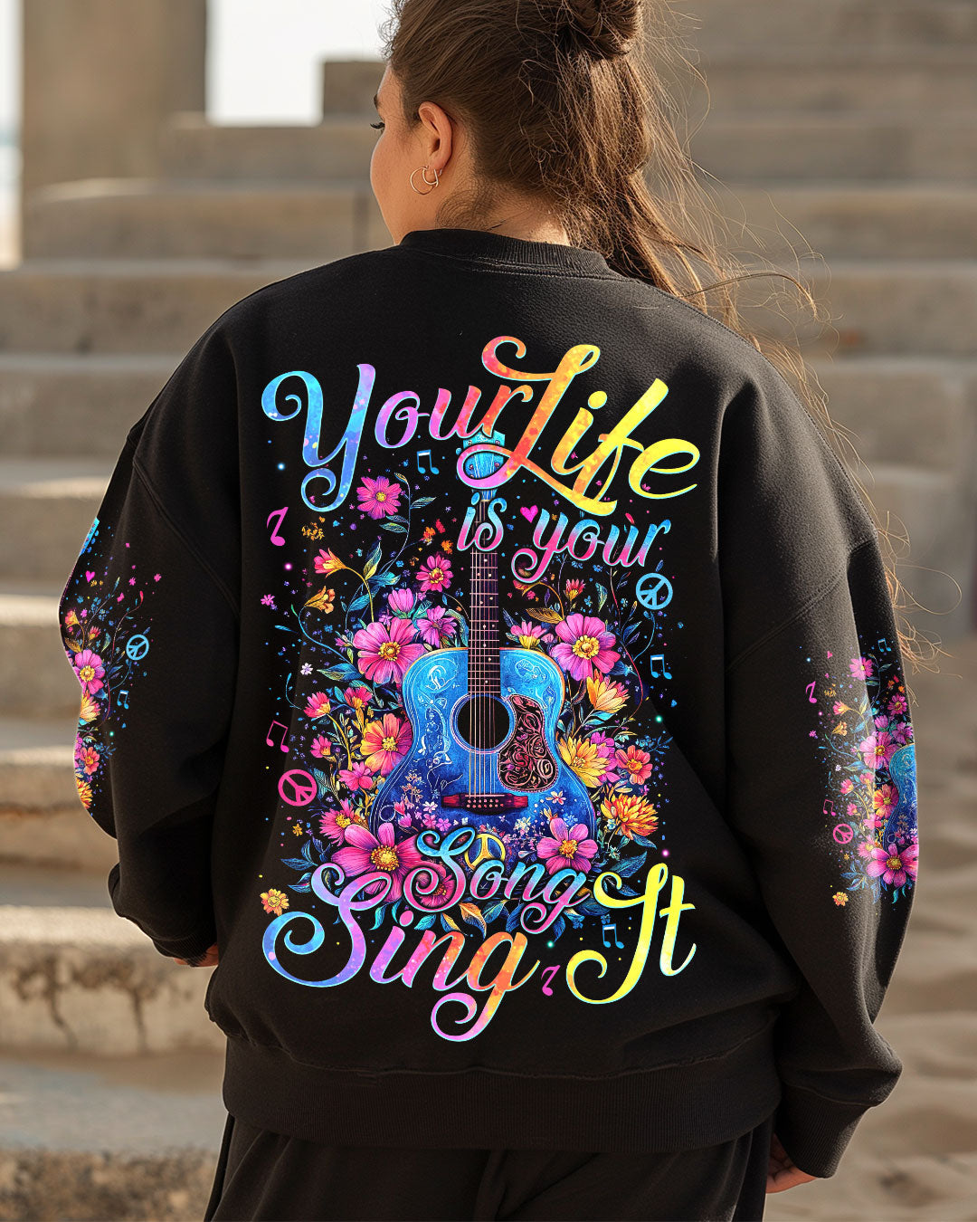 YOUR LIFE IS YOUR SONG GUITAR ALL OVER PRINT - TYTM0412244