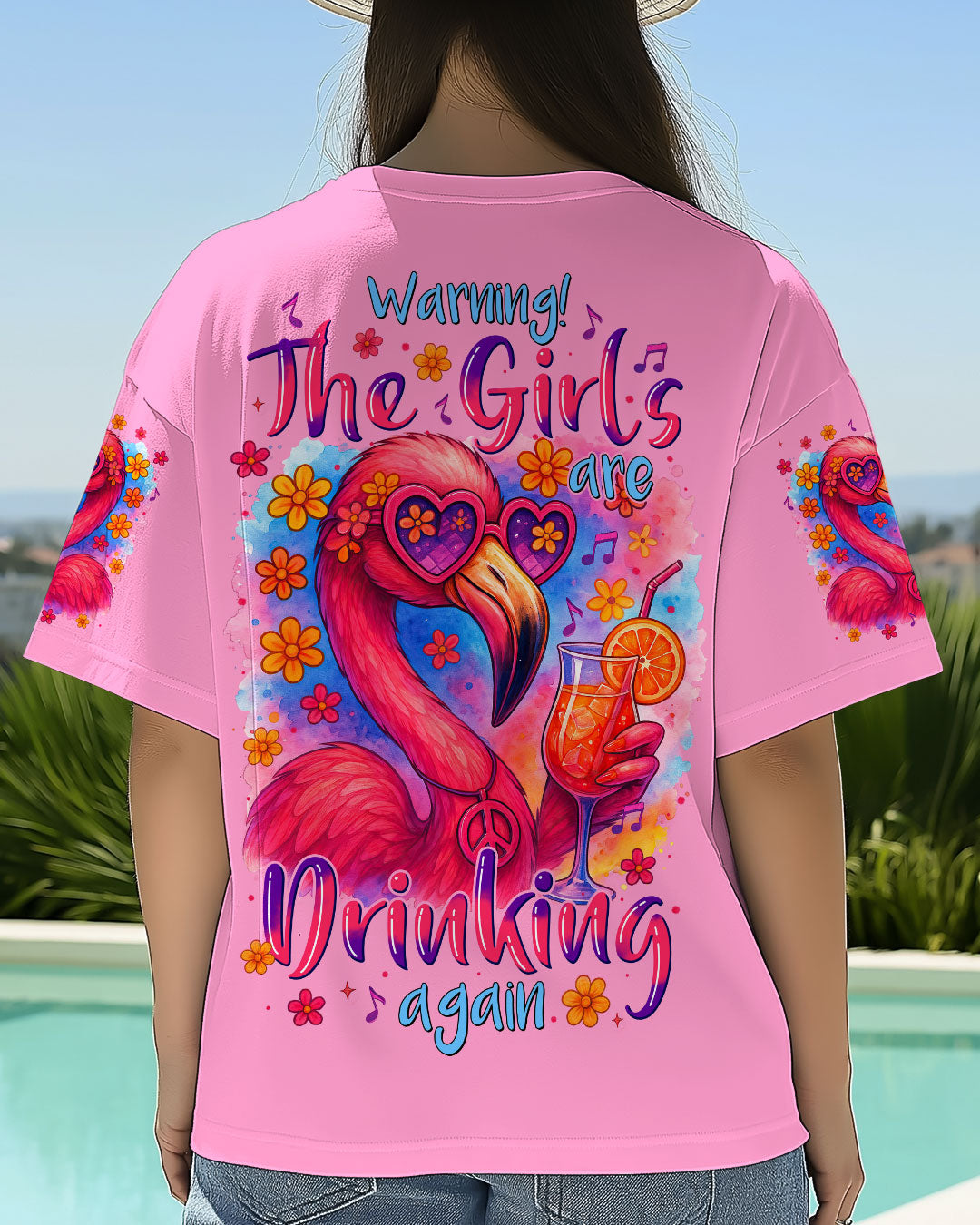 THE GIRLS ARE DRINKING AGAIN FLAMINGO ALL OVER PRINT - TYTM1204251