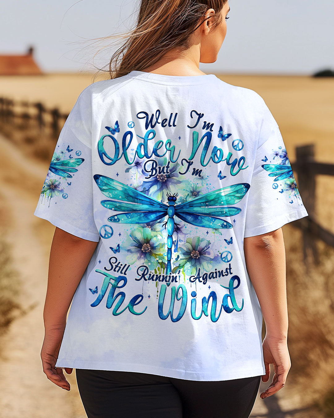 RUNNING AGAINST THE WIND DRAGONFLY ALL OVER PRINT - TYTM1303252