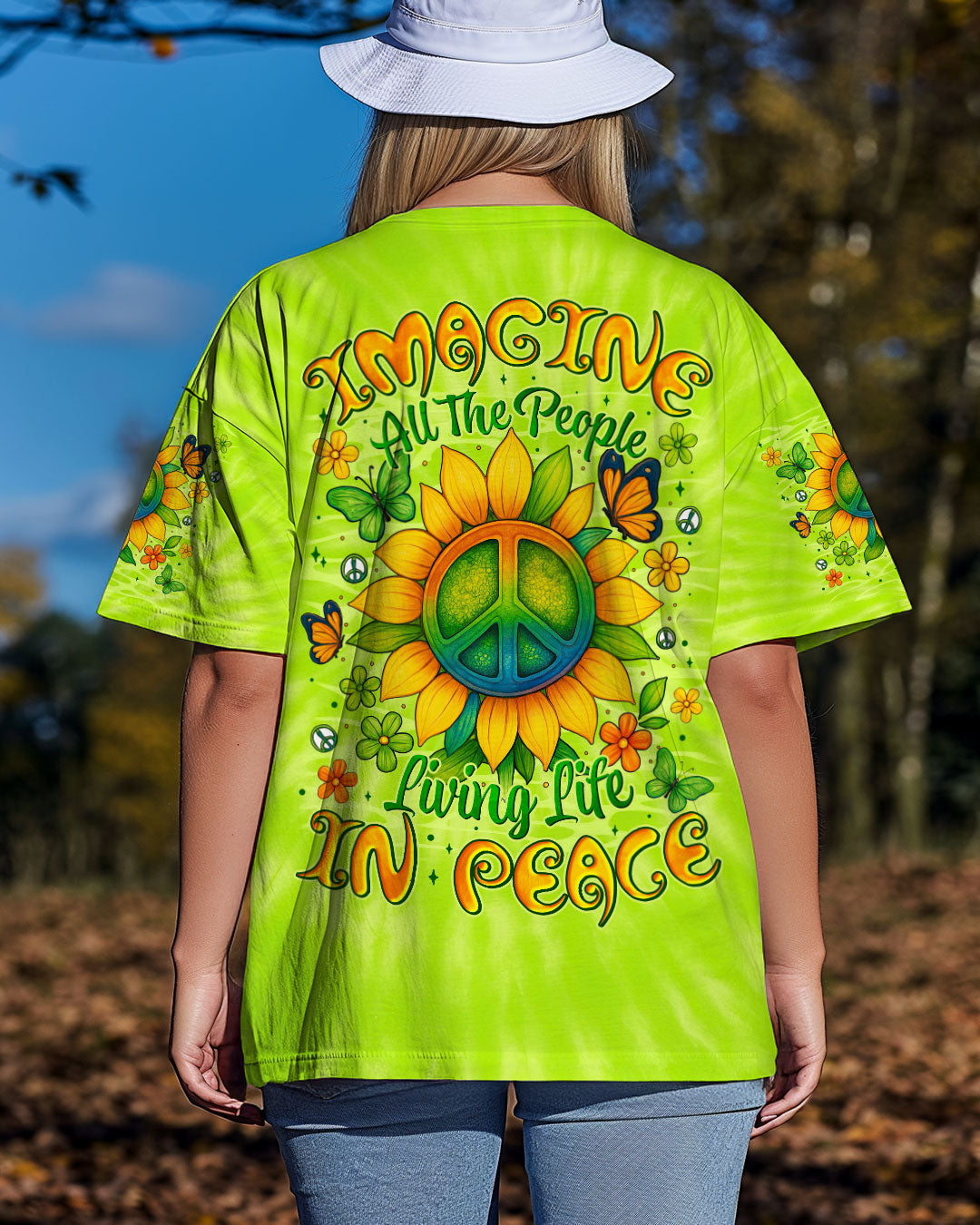 IMAGINE ALL THE PEOPLE LIVING LIFE IN PEACE TIE DYE ALL OVER PRINT - TYTM0904254