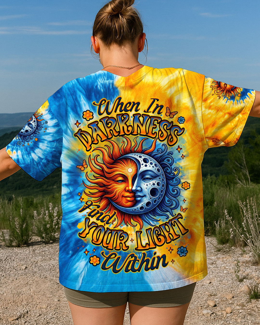 WHEN IN DARKNESS FIND YOUR LIGHT WITHIN SUN AND MOON ALL OVER PRINT - TYTM2506251