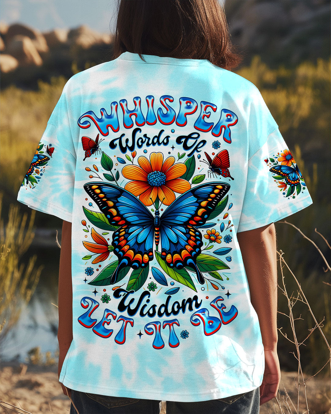 WHISPER WORDS OF WISDOM LET IT BE BUTTERFLY ALL OVER PRINT - TYTM1107252