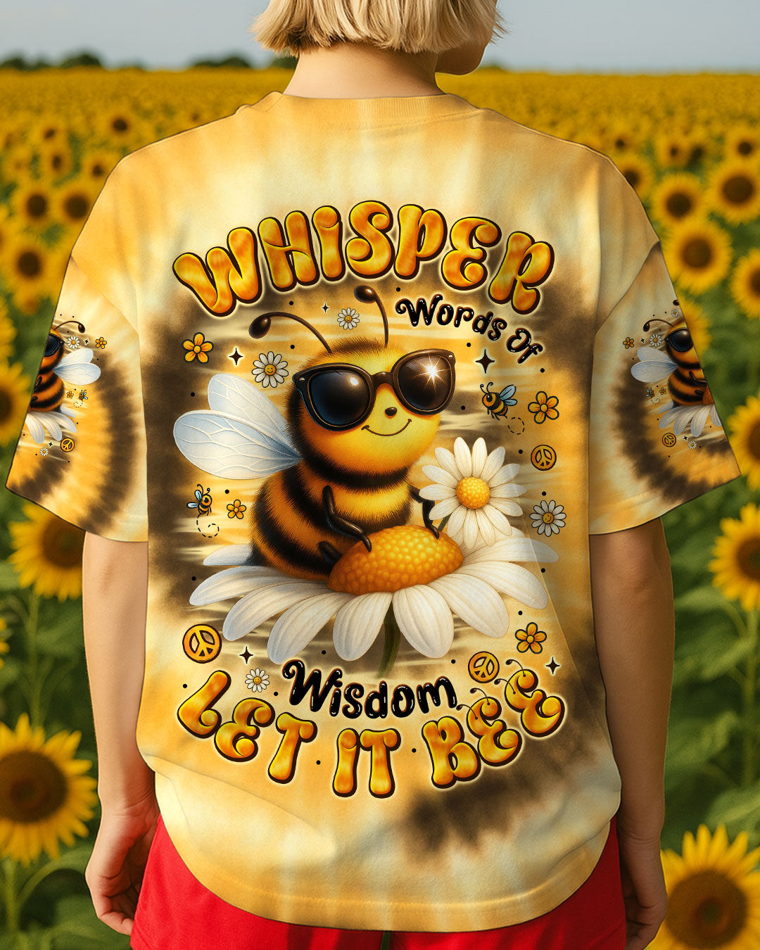 WHISPER WORDS OF WISDOM LET IT BEE TIE DYE ALL OVER PRINT - TYTM0307251