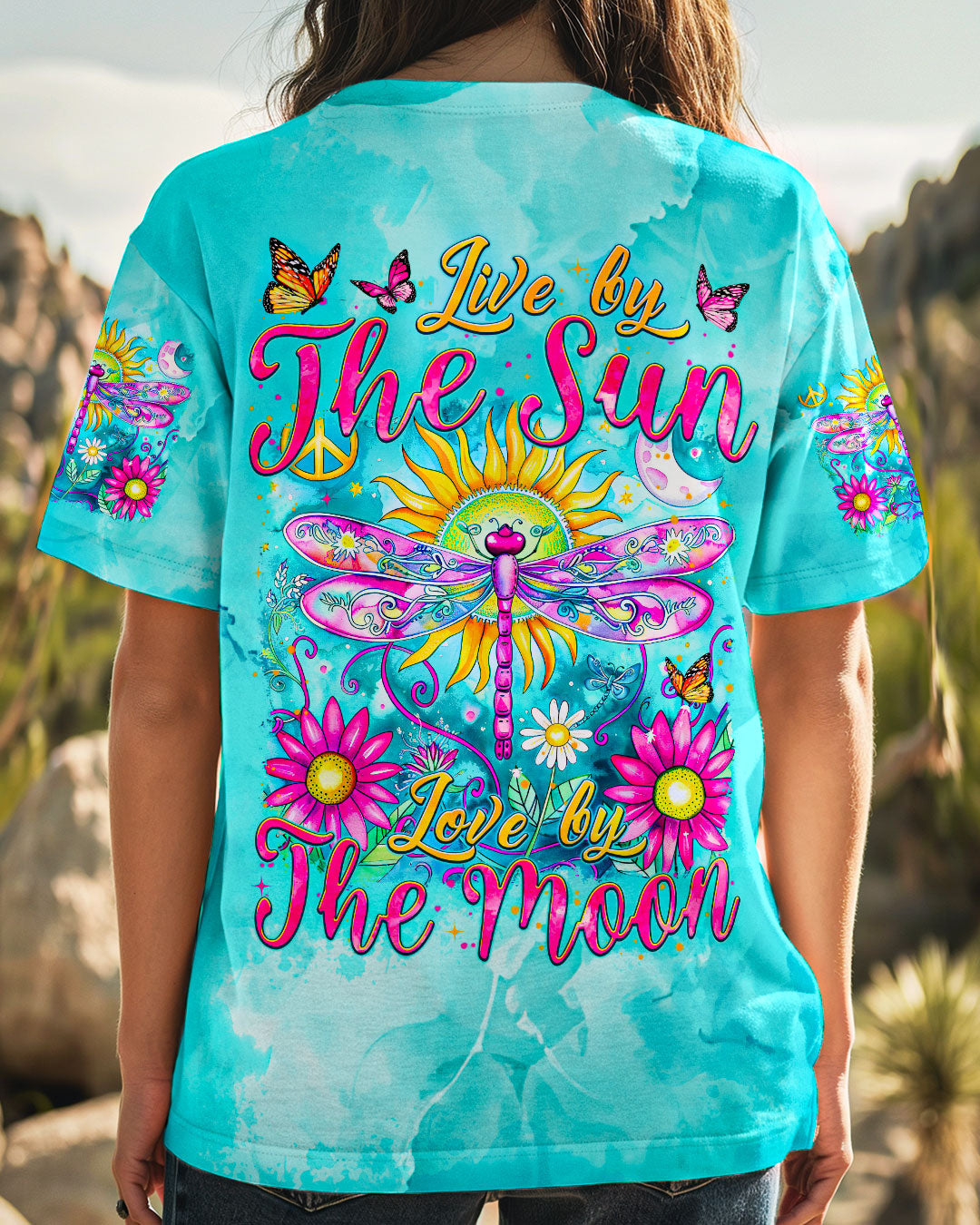 LIVE BY THE SUN LOVE BY THE MOON DRAGONFLY ALL OVER PRINT - TYTM0508241
