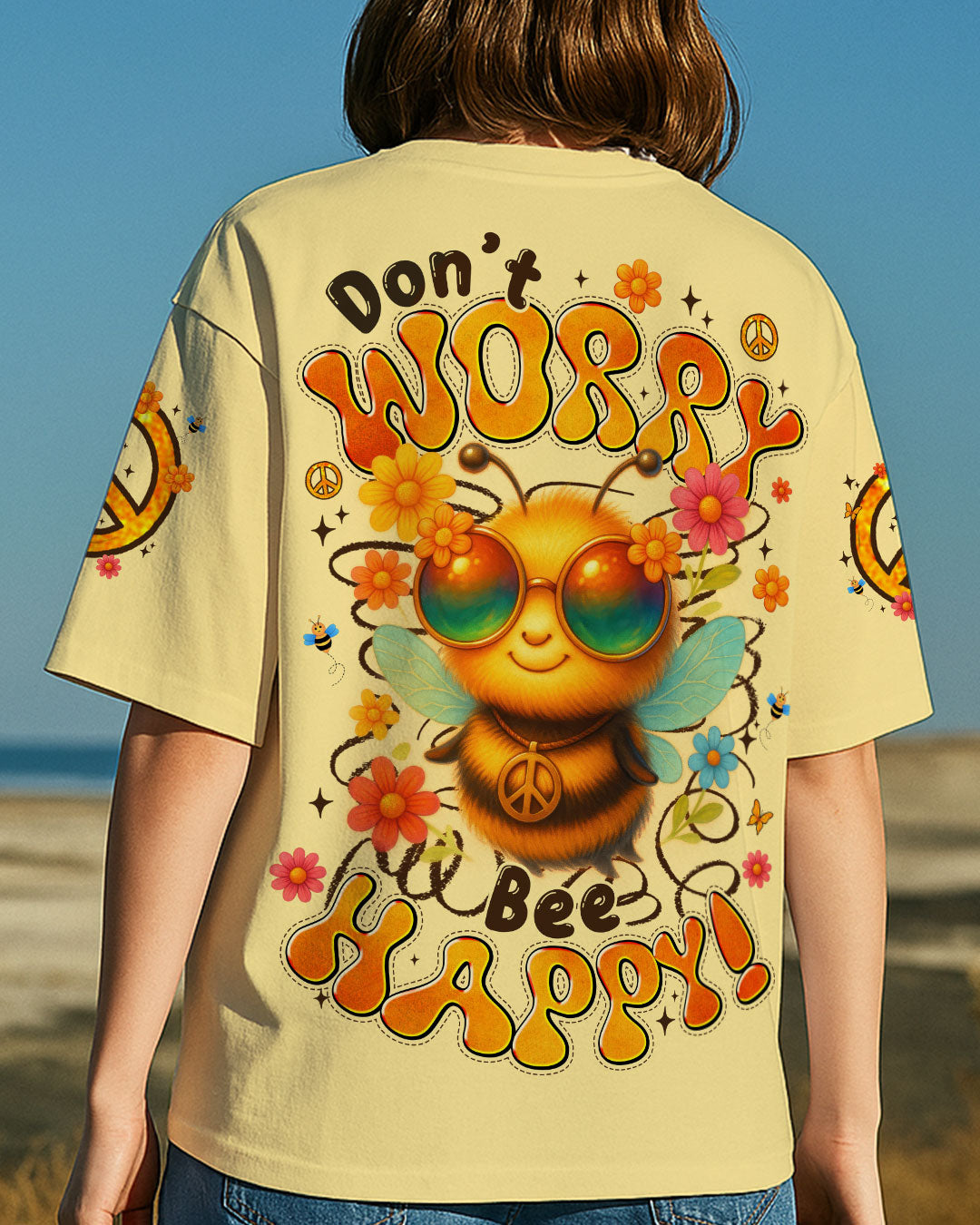 DON'T WORRY BEE HAPPY ALL OVER PRINT - TYTM0406254