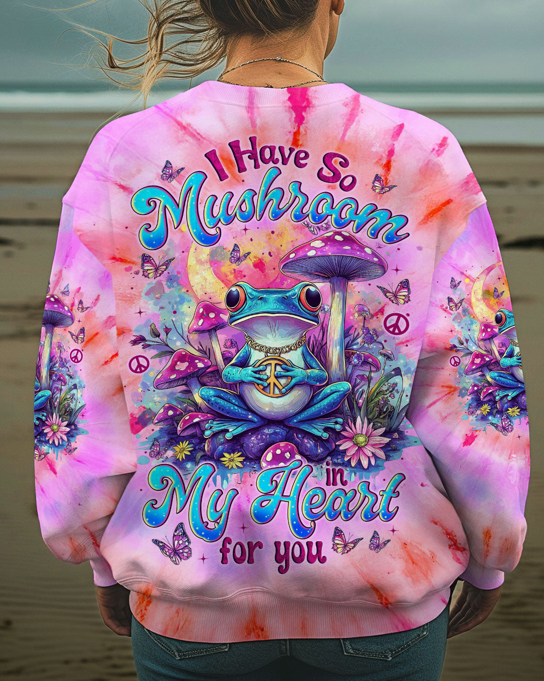I HAVE SO MUSHROOM IN MY HEART FOR YOU FROG TIE DYE ALL OVER PRINT - TYTM1501251