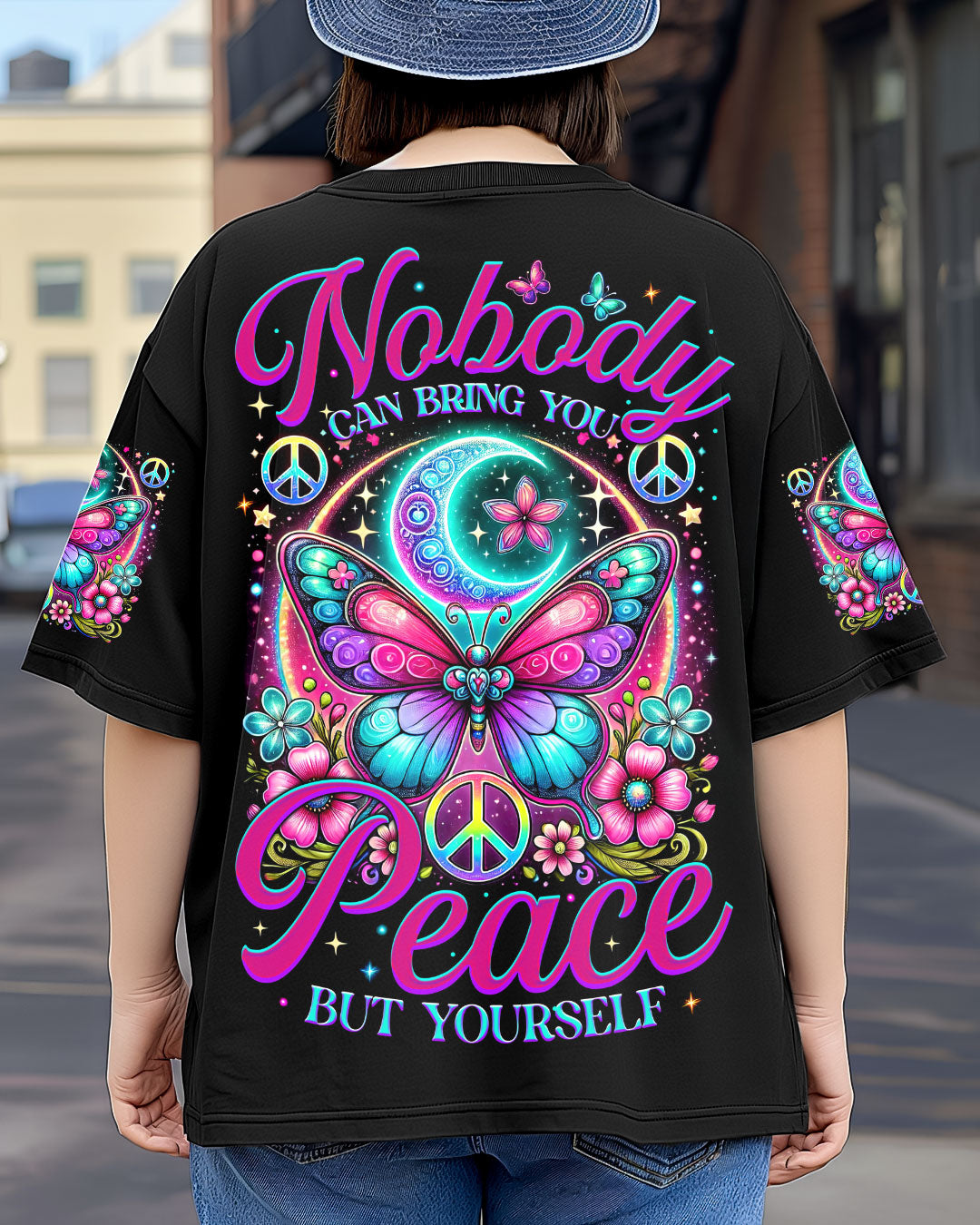 NOBODY CAN BRING YOU PEACE BUT YOURSELF BUTTERFLY ALL OVER PRINT - TYTM2703252