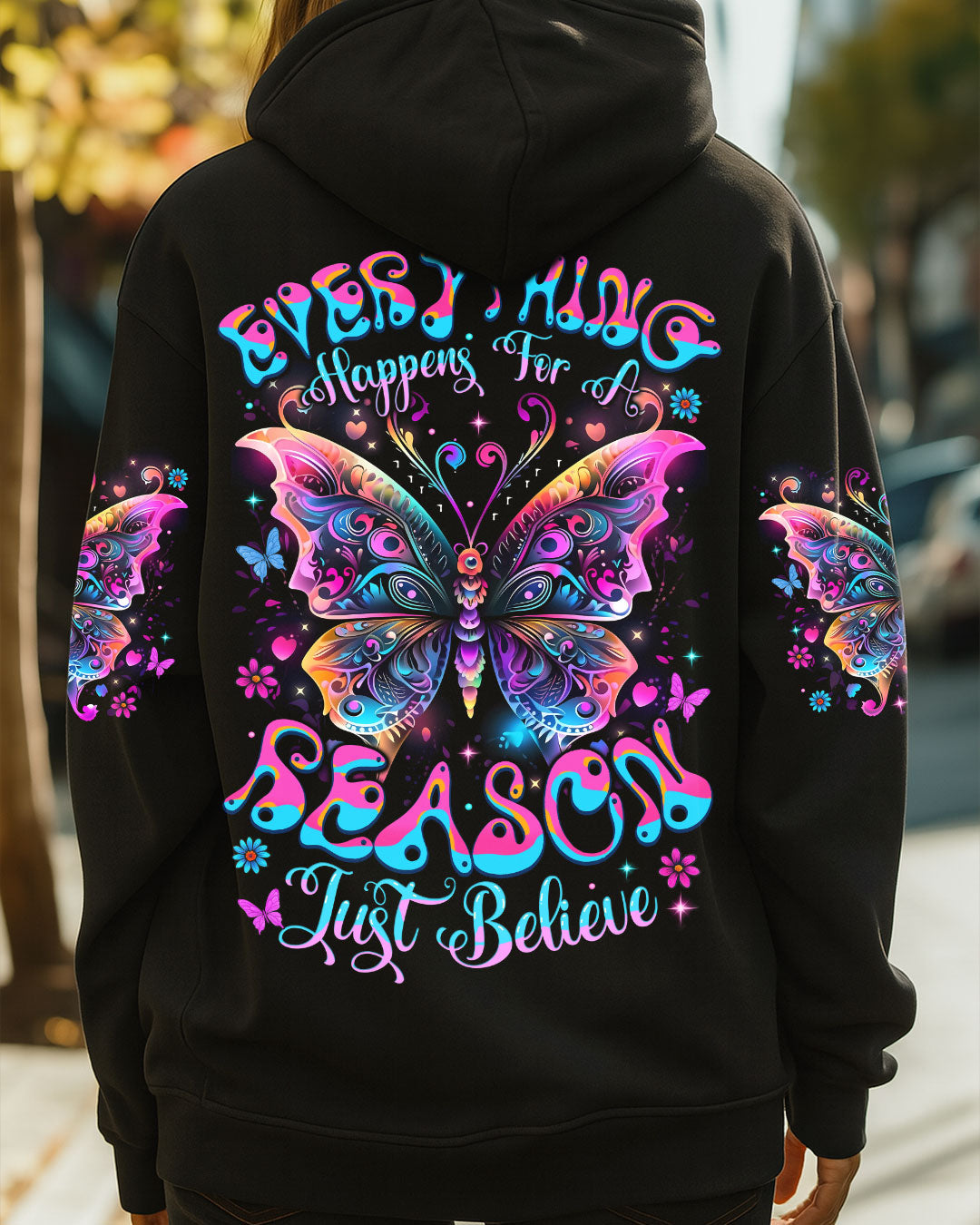 JUST BELIEVE BUTTERFLY ALL OVER PRINT - TYTM0907251