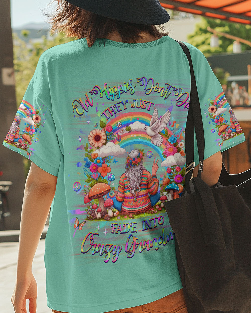 OLD HIPPIES DON'T DIE HIPPIE GRANDMAS ALL OVER PRINT - YHHG0708244