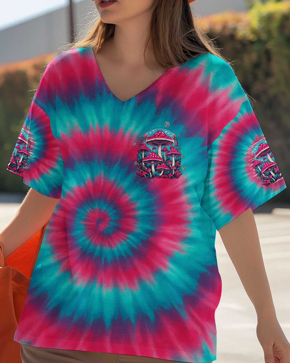 EAT MUSHROOMS SEE THE UNIVERSE TIE DYE ALL OVER PRINT - TYPQ0411251