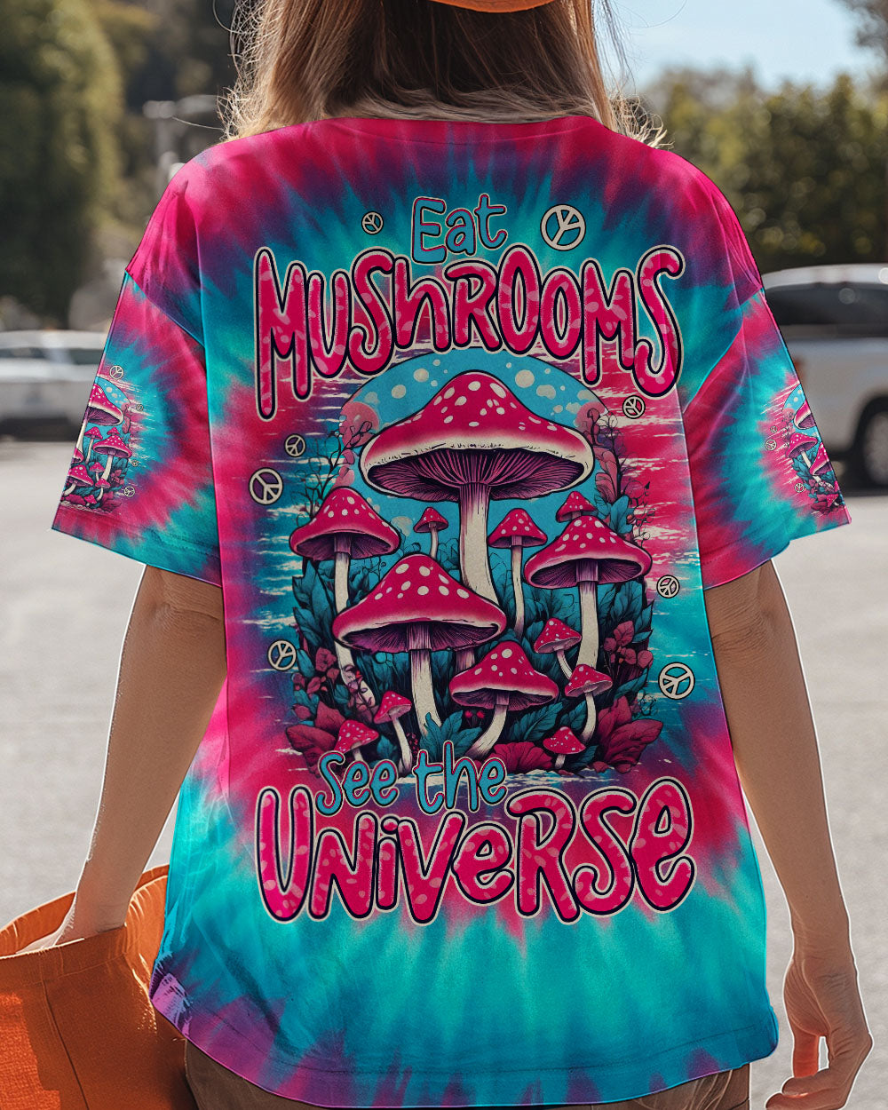 EAT MUSHROOMS SEE THE UNIVERSE TIE DYE ALL OVER PRINT - TYPQ0411251